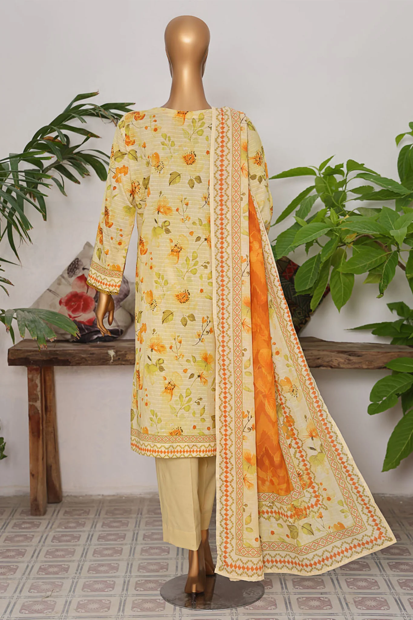 Vital Prints By HZ Unstitched 3 Piece Digital Printed Lawn Suit-VPS-03-UNS - Image 2