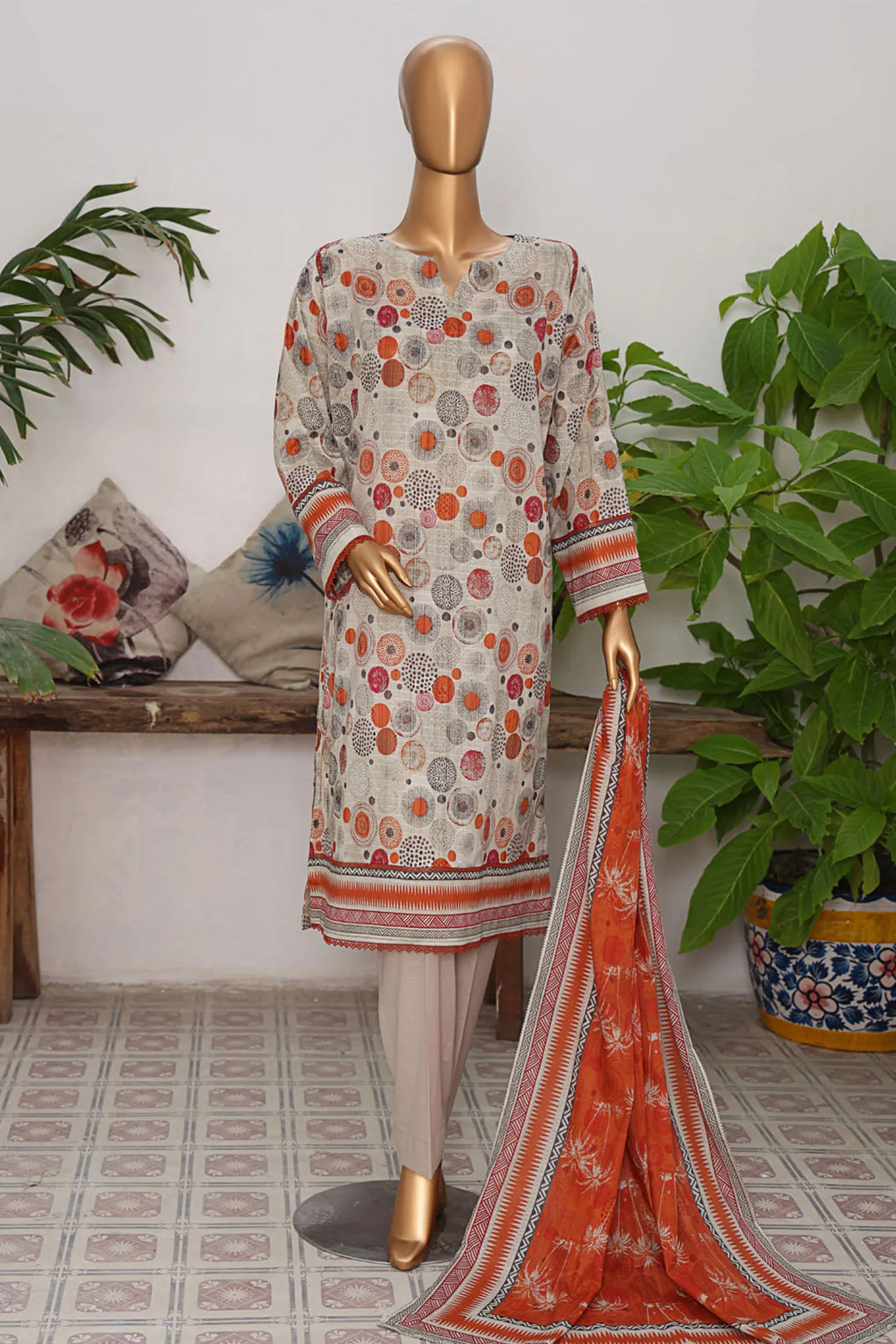 Vital Prints By HZ Unstitched 3 Piece Digital Printed Lawn Suit-VPS-06-UNS