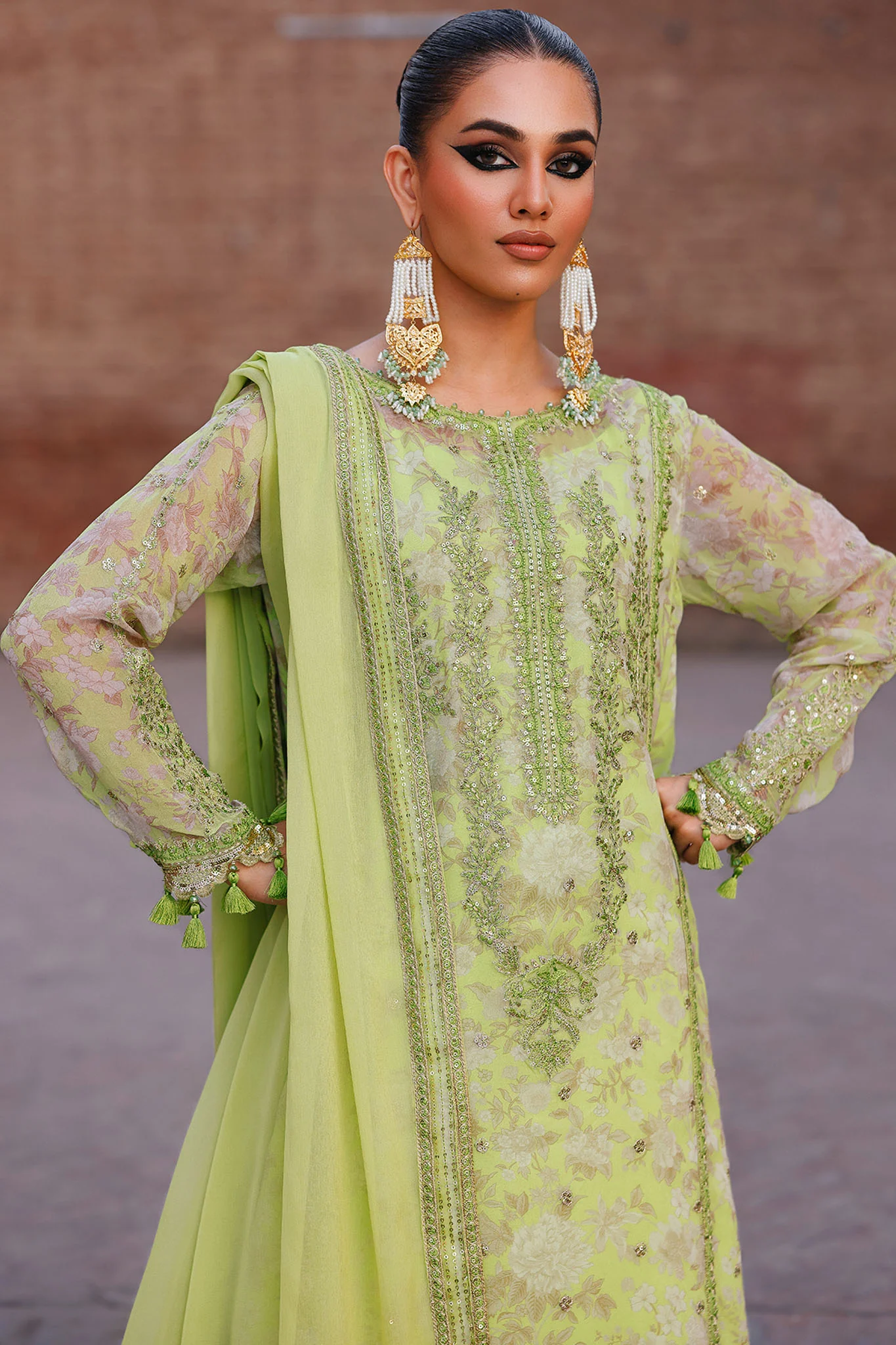 Vasal By Charizma Unstitched 3 Piece Luxury Chiffon Vol-03 Drop-02 Suit-VSL25-18 - Image 2