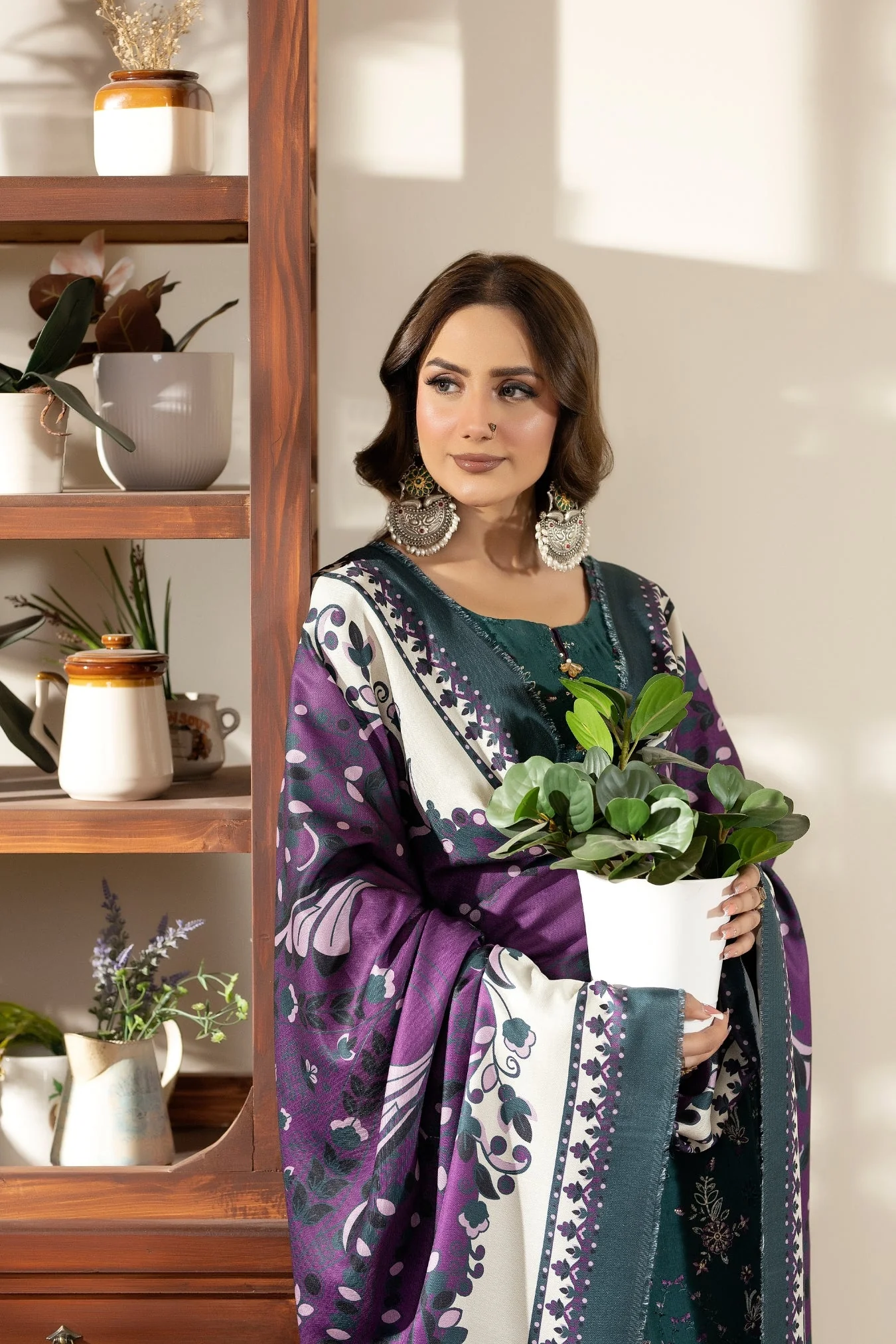Justuju By Inara Stitched 3 Piece Winter Suit-LAILA DR-01 - Image 4