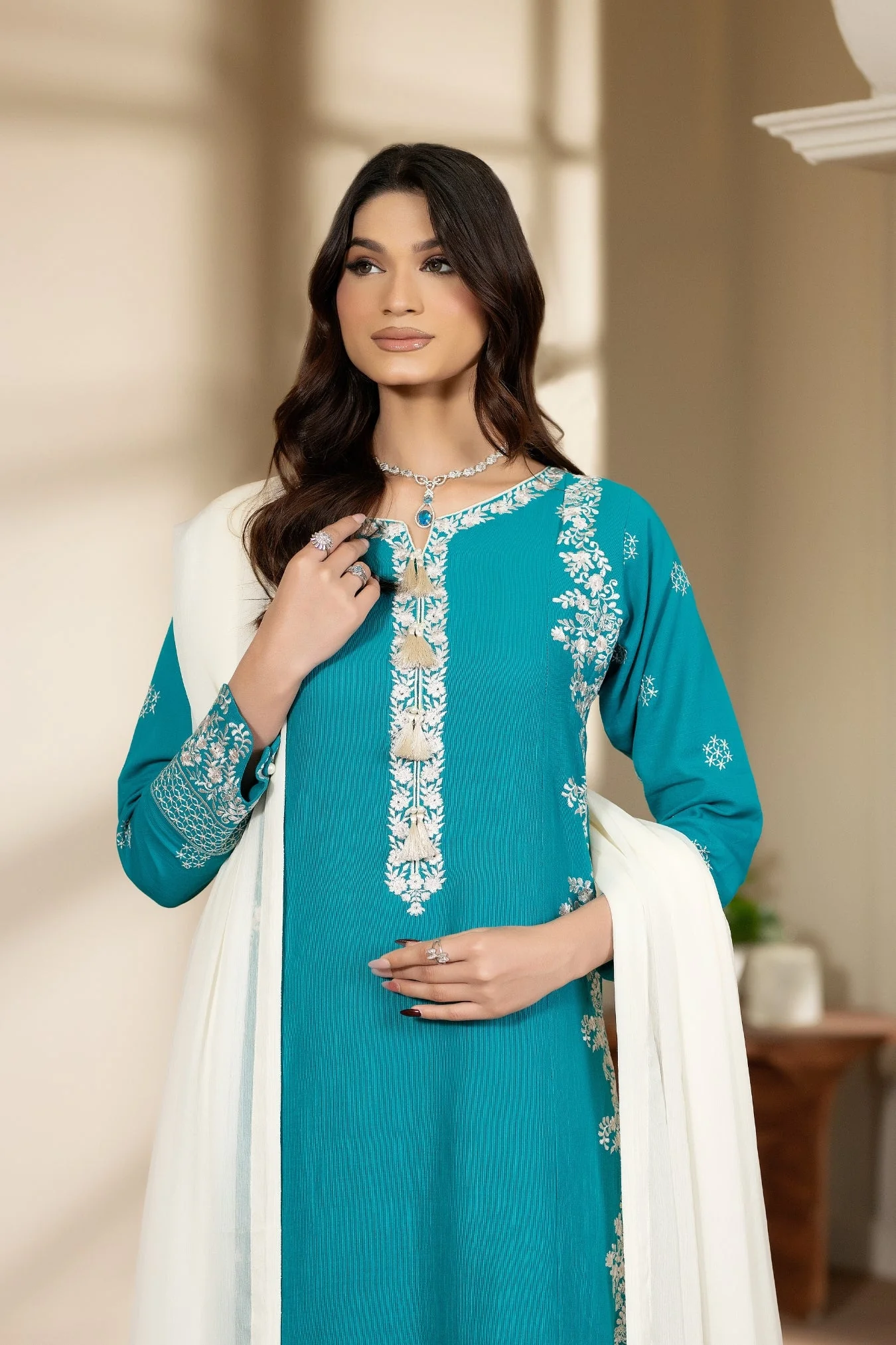 Justuju By Inara Stitched 3 Piece Winter Suit-NAAZ DR-04 - Image 2