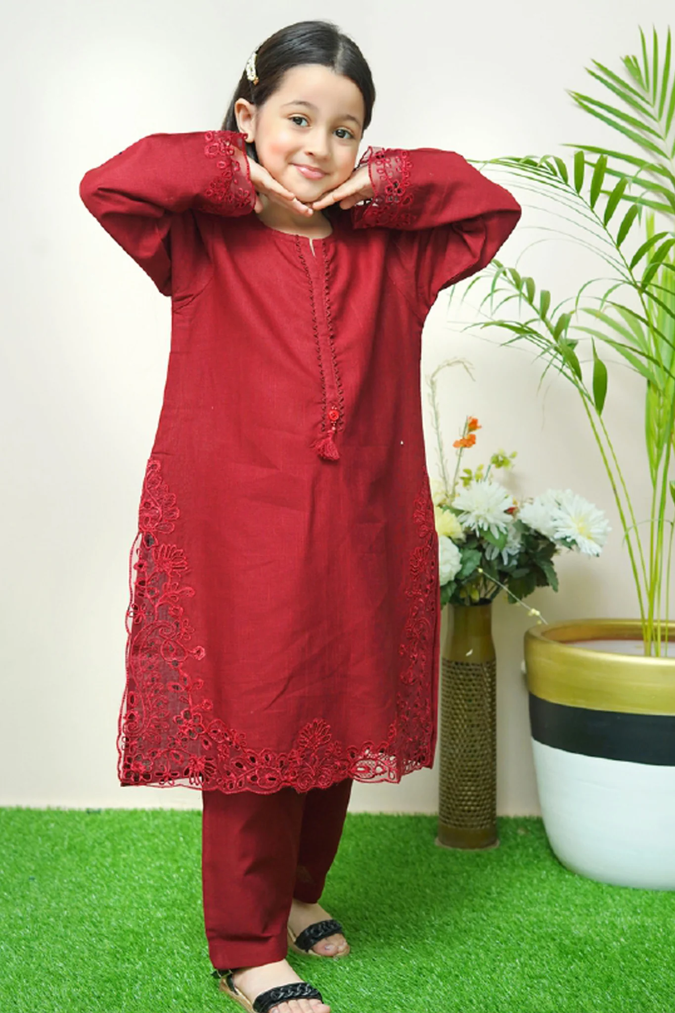 Whimsical Winters By Shanzey Stitched 2 Piece Emb Khaddar Suit-SHK-3118