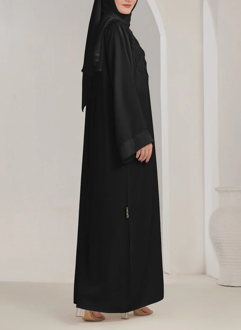Hijab Ul Hareem Zoom Nida Hand Work Abaya - 0116-J-1076 - Image 9