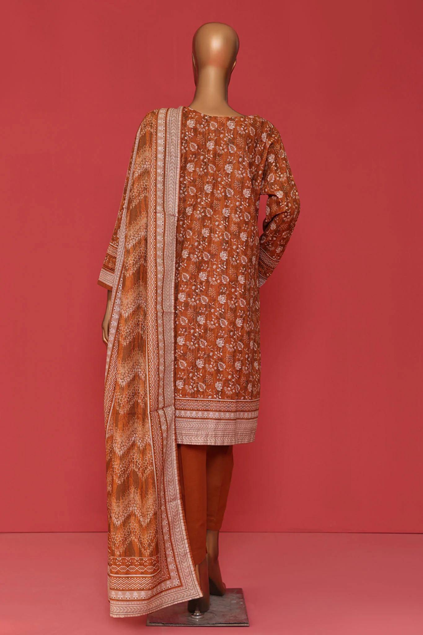 Wintry Prints By HZ Stitched 3 Piece Printed Khaddar Vol-01 Suit-KP-101 - Image 3