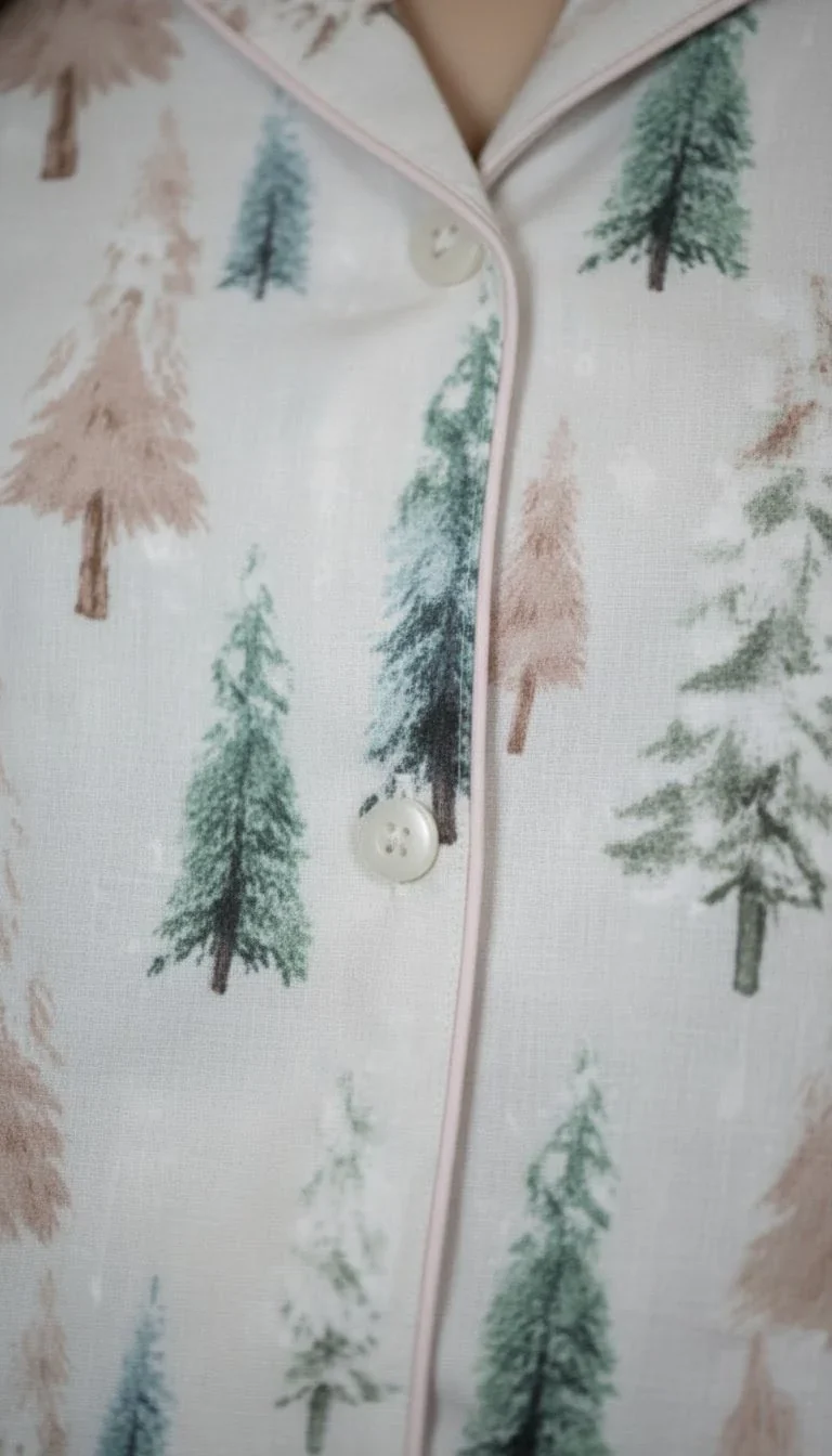 Urban Cut Women Pajama Suit  Trees & Deer Print - Image 3