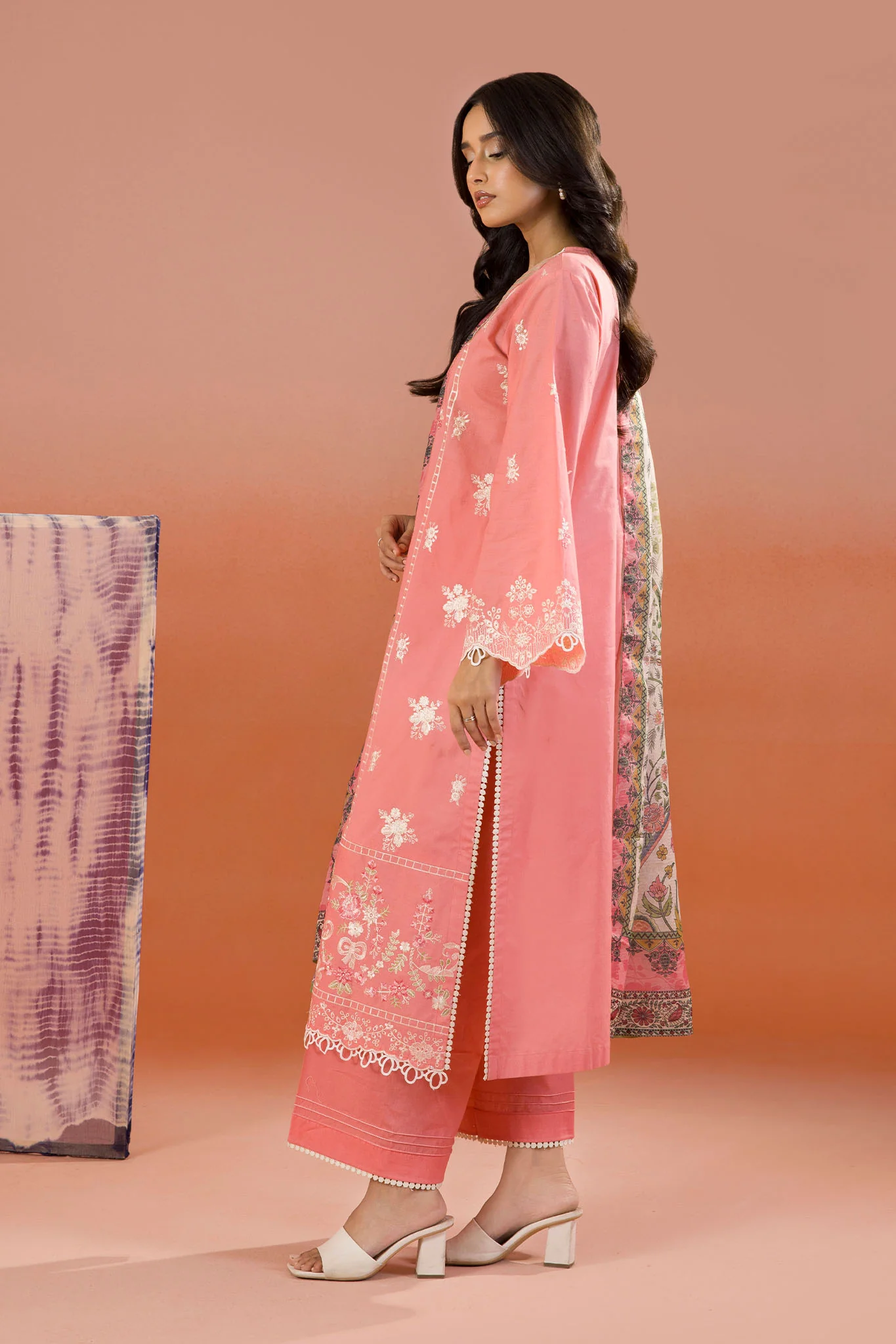 Zellbury Unstitched 3 Piece Dyed Cotton Suit-WUC-0058 - Image 3