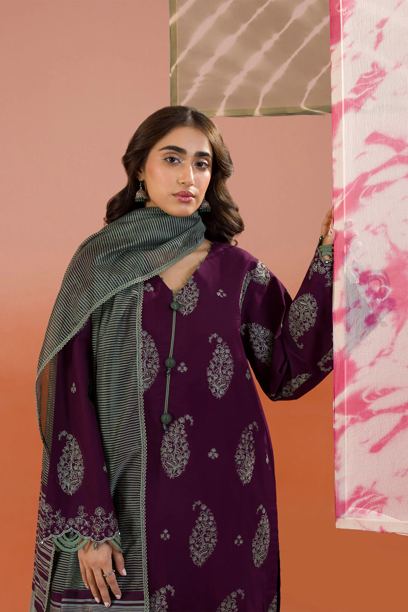 Zellbury Unstitched 3 Piece Dyed Cotton Suit-WUC-0066 - Image 6