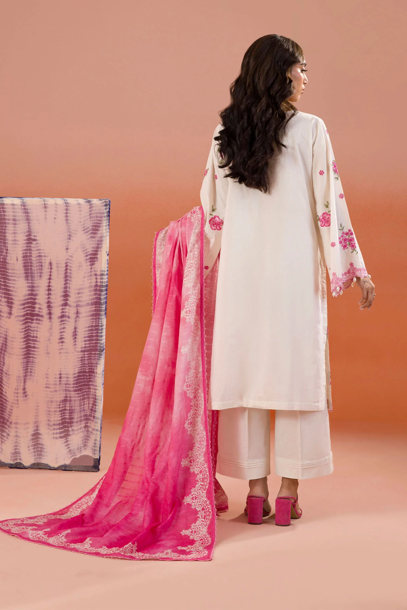 Zellbury Unstitched 3 Piece Dyed Cotton Suit-WUC-0067 - Image 3