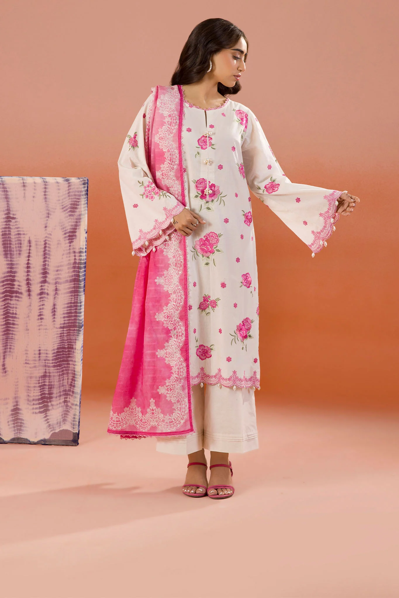 Zellbury Unstitched 3 Piece Dyed Cotton Suit-WUC-0067 - Image 4