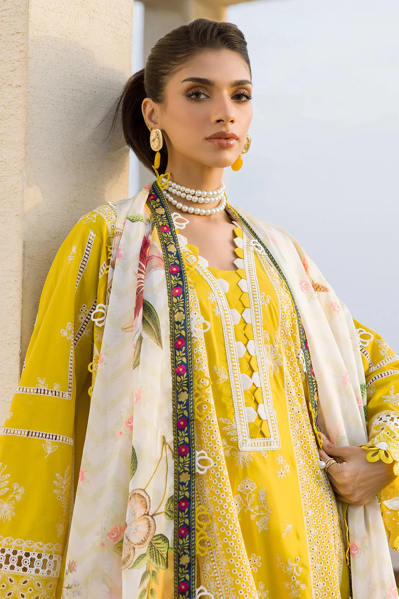 Zellbury Unstitched 3 Piece Chikankari Cotton Vol-04 Suit-WUC-0073 - Image 2