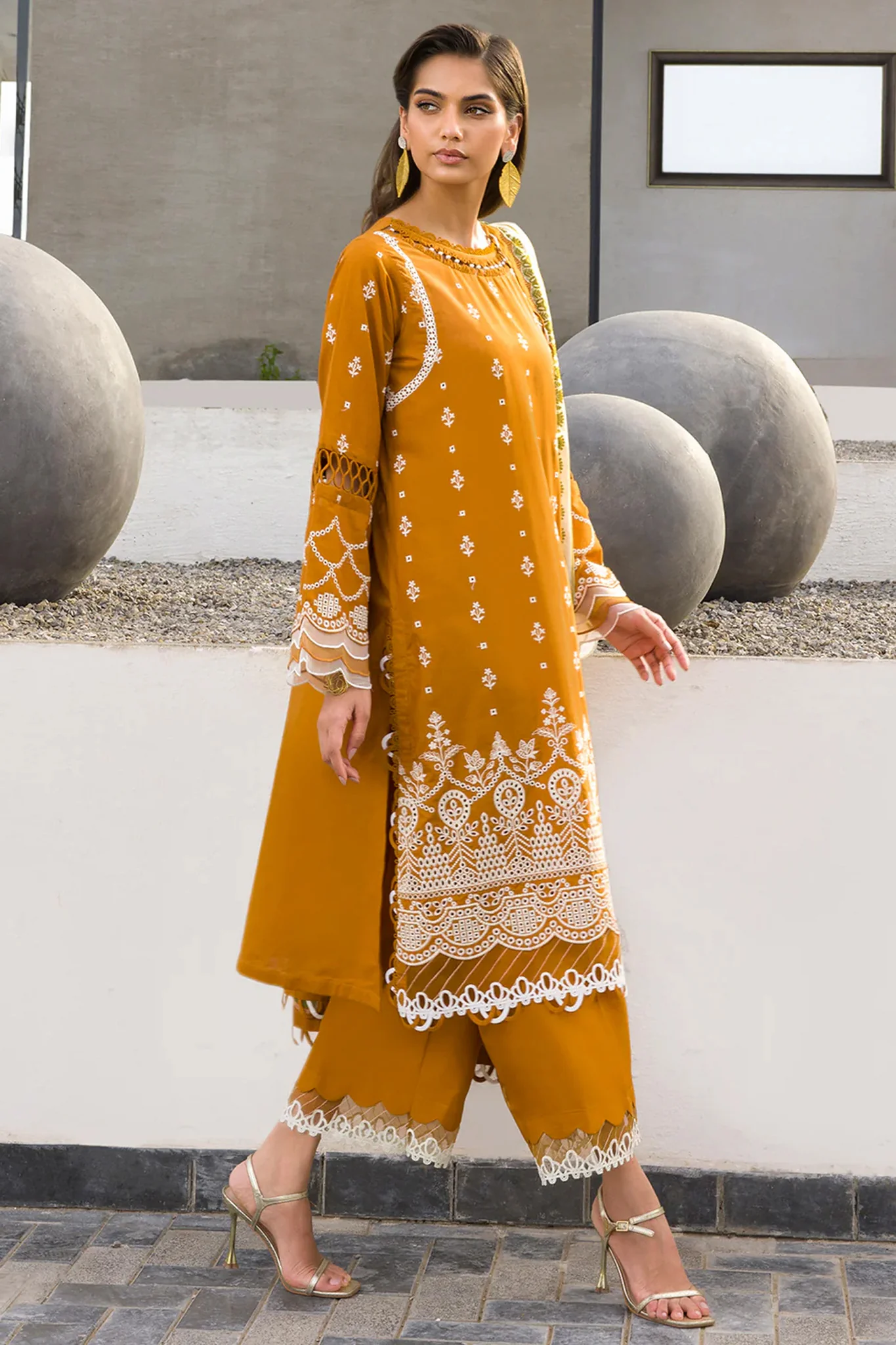 Zellbury Unstitched 3 Piece Chikankari Cotton Vol-04 Suit-WUC-0074 - Image 3