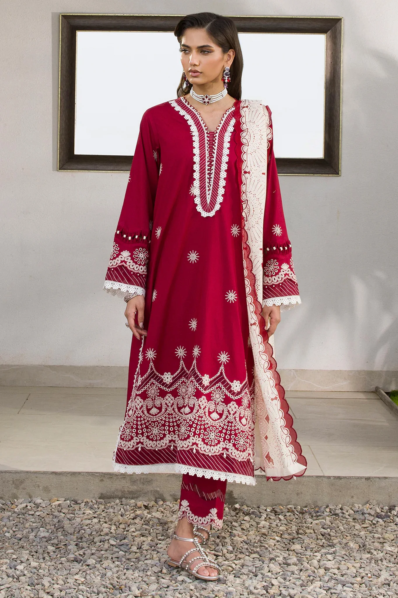 Zellbury Unstitched 3 Piece Chikankari Cotton Vol-04 Suit-WUC-0075