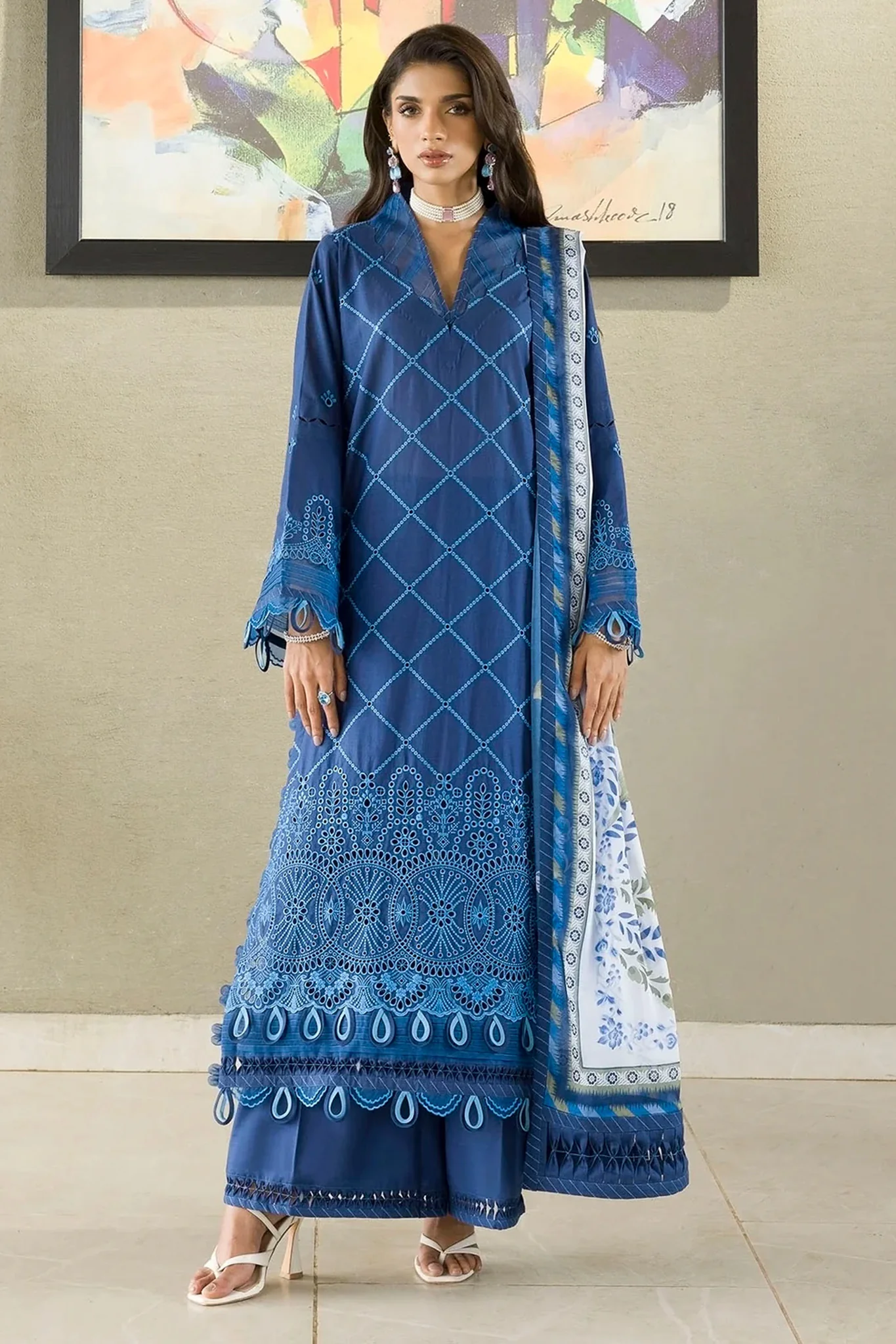 Zellbury Unstitched 3 Piece Chikankari Cotton Vol-04 Suit-WUC-0076