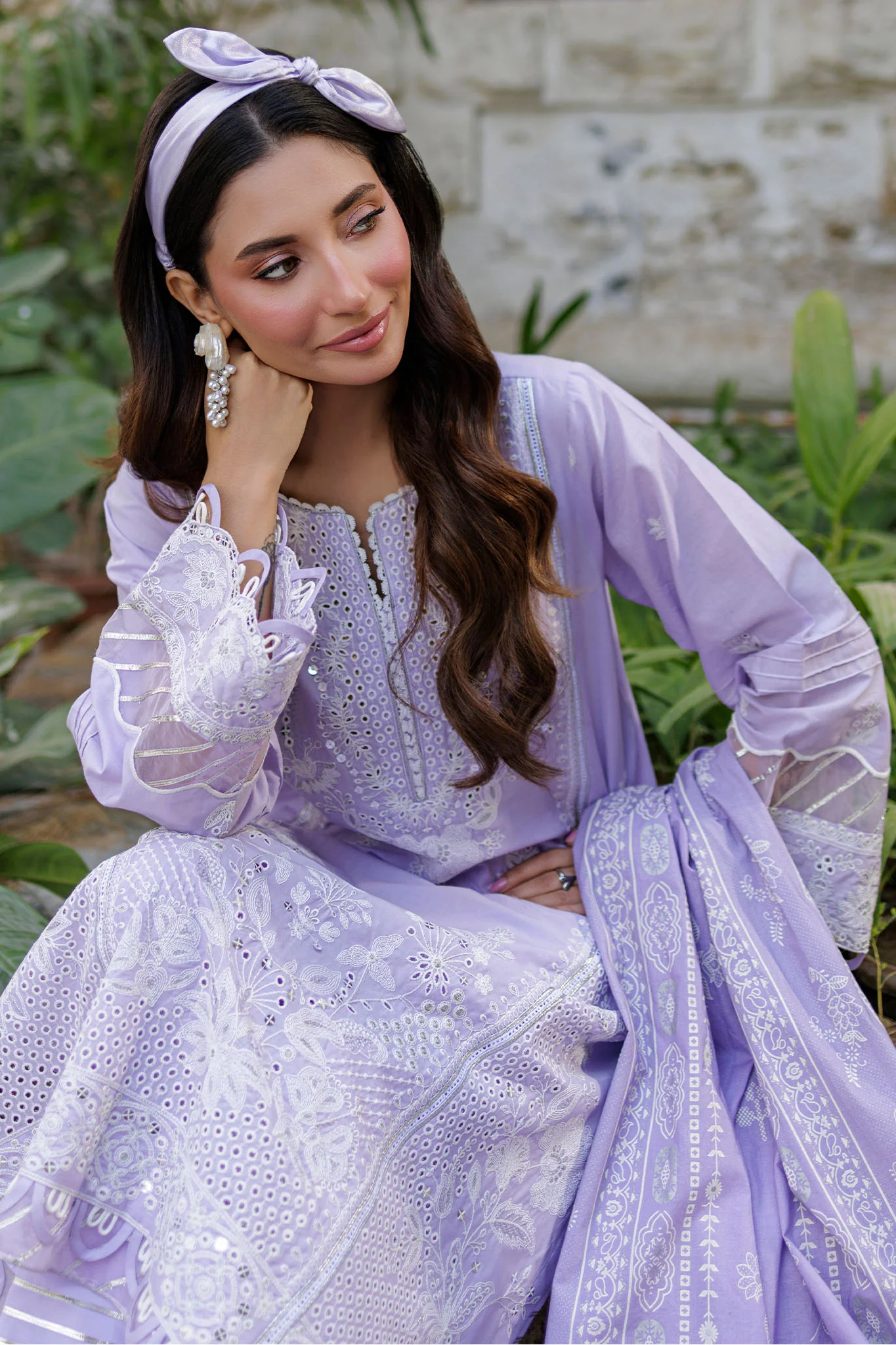 Zellbury Unstitched 3 Piece Chikankari Cotton Suit-WUC25E34019 - Image 2