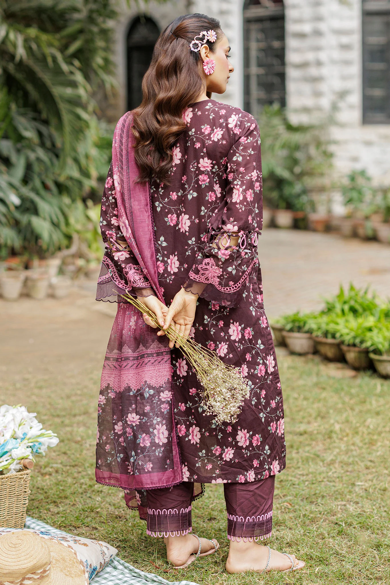 Zellbury Unstitched 3 Piece Chikankari Cotton Suit-WUC25E34040 - Image 3