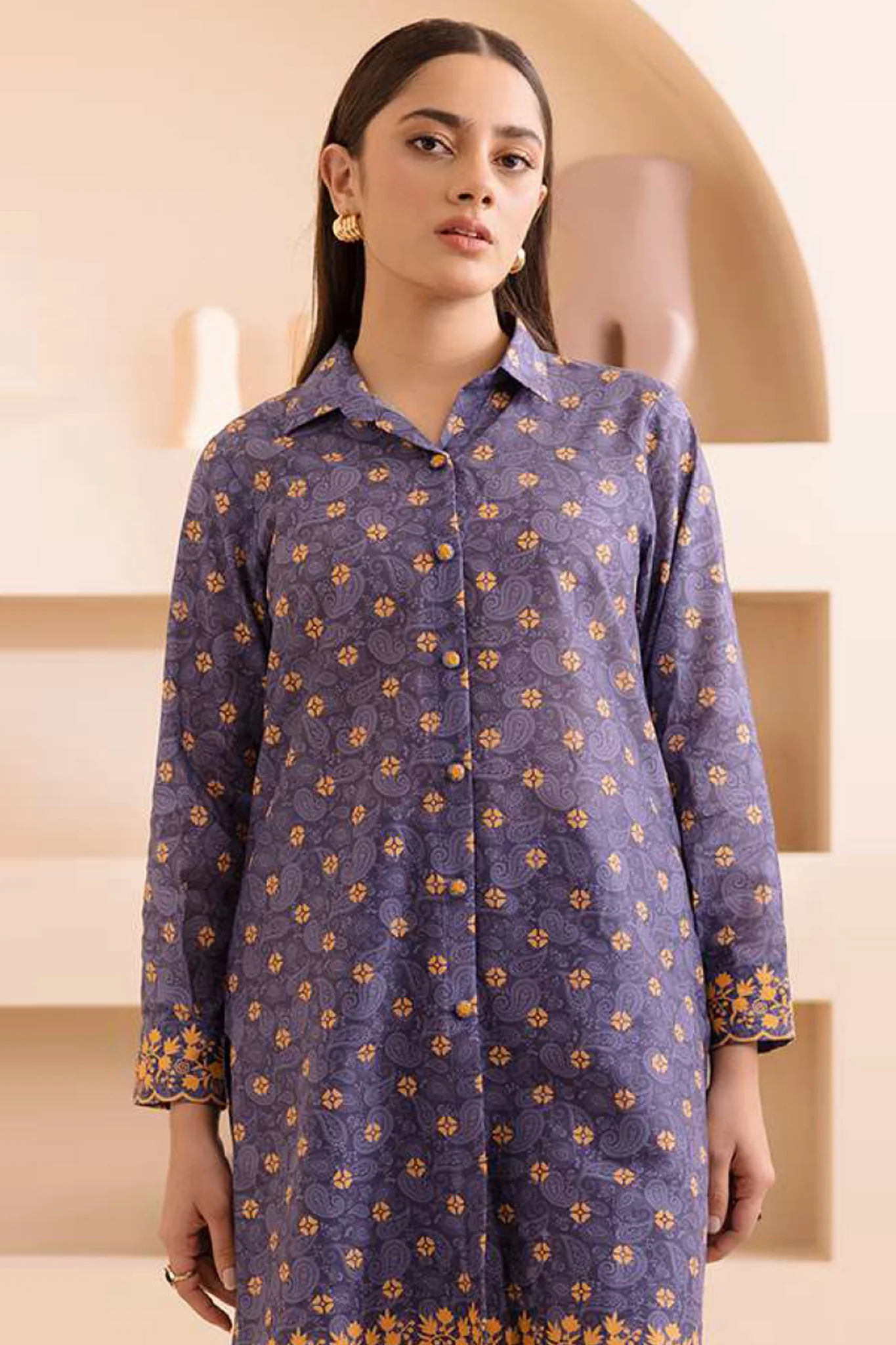 Zellbury Unstitched 2 Piece Lawn Vol-07 Suit-WUS-20165 - Image 2