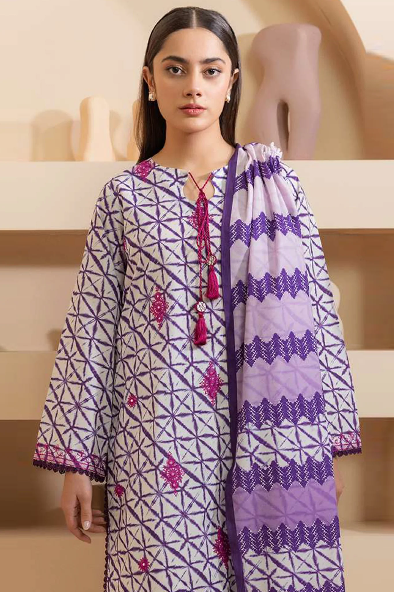 Zellbury Unstitched 2 Piece Lawn Vol-07 Suit-WUS-20241 - Image 2
