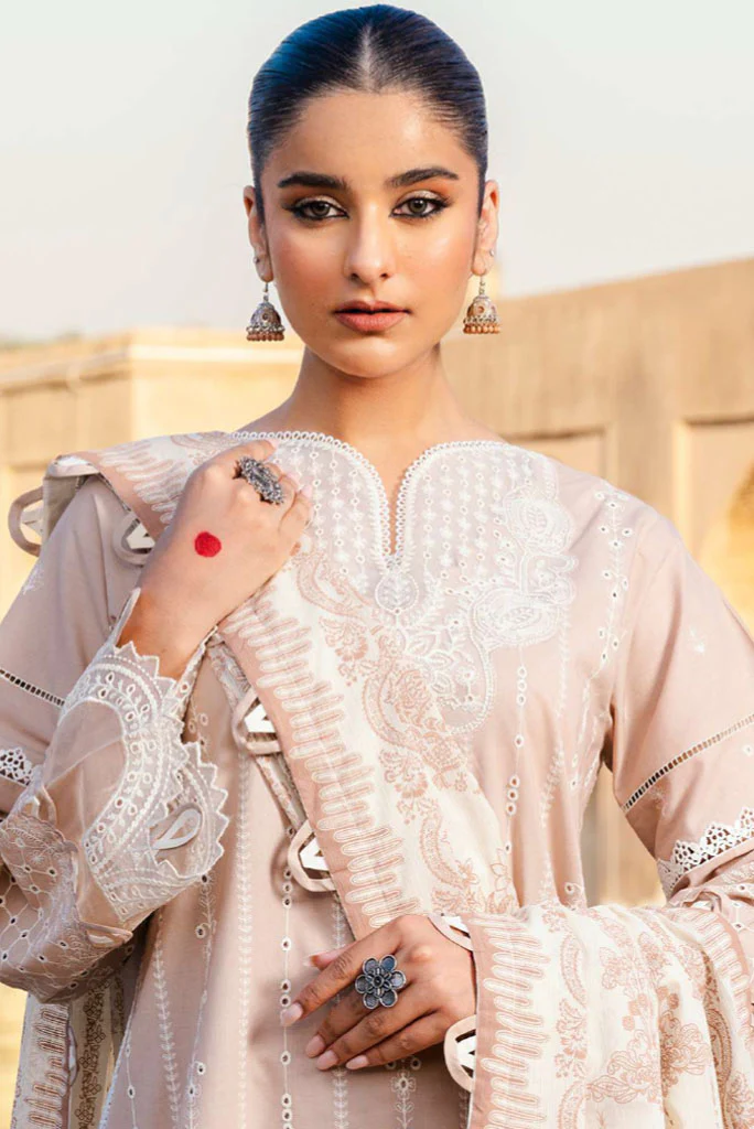 Zellbury Unstitched 3 Piece Chikankari Lawn Suit-WUS-25E-30833 - Image 2