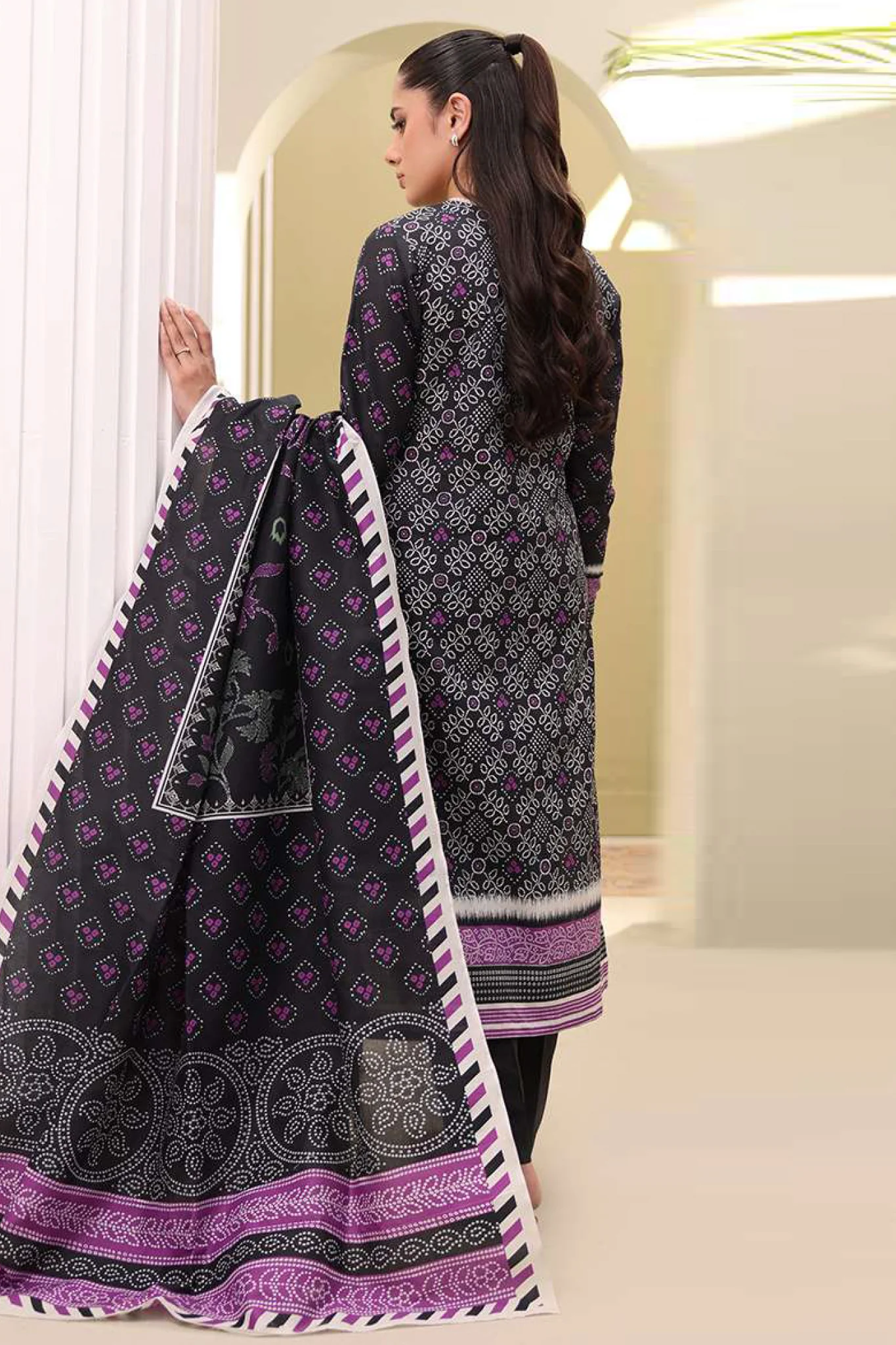 Zellbury Unstitched 3 Piece Lawn Vol-07 Suit-WUS-30379 - Image 3