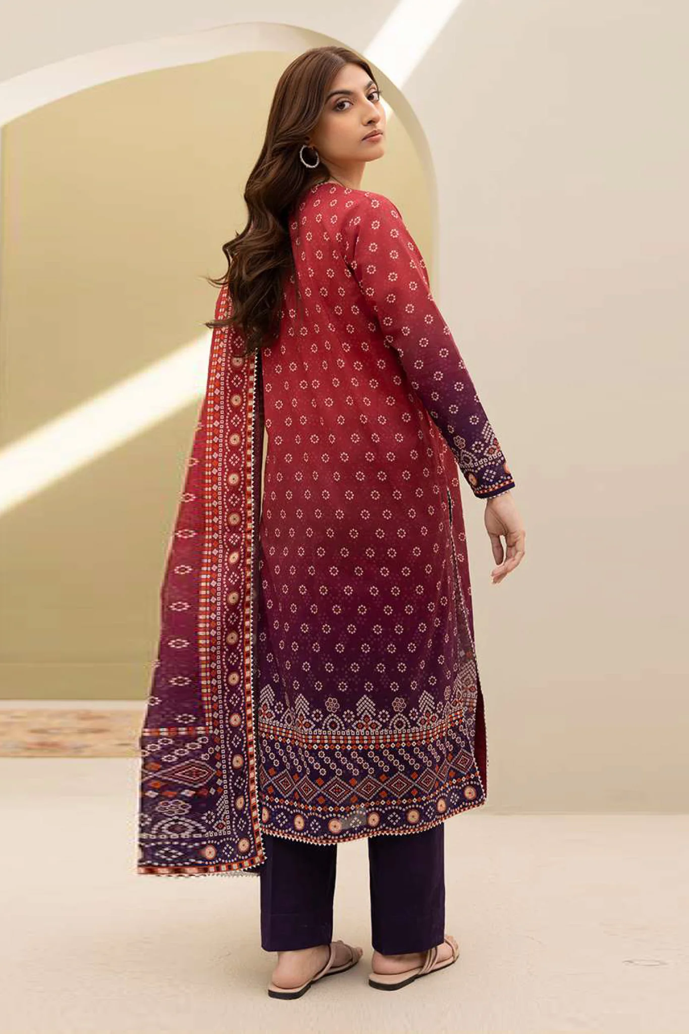Zellbury Unstitched 3 Piece Lawn Vol-07 Suit-WUS-30426 - Image 3