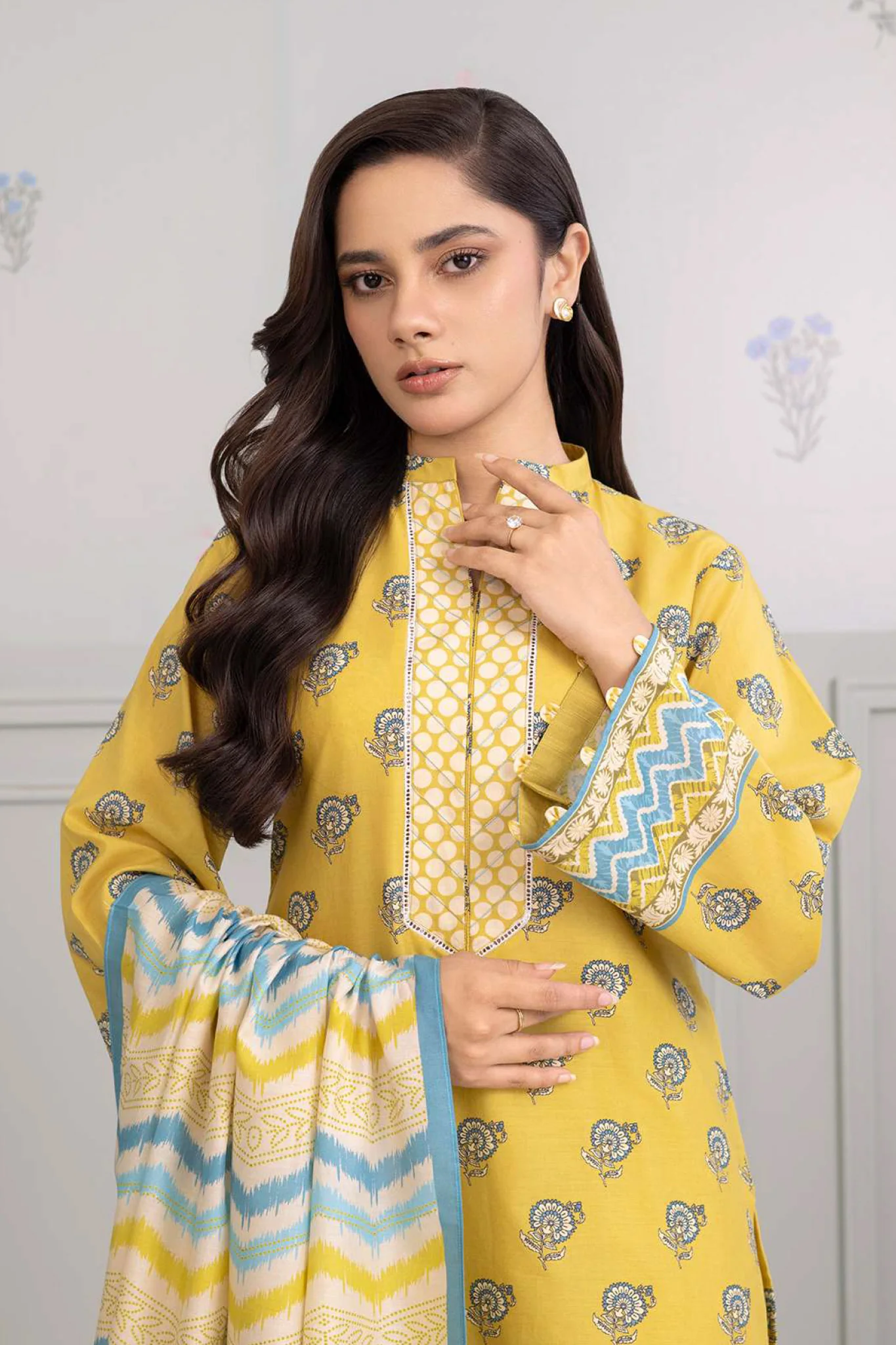 Zellbury Unstitched 3 Piece Lawn Vol-07 Suit-WUS-30433 - Image 2
