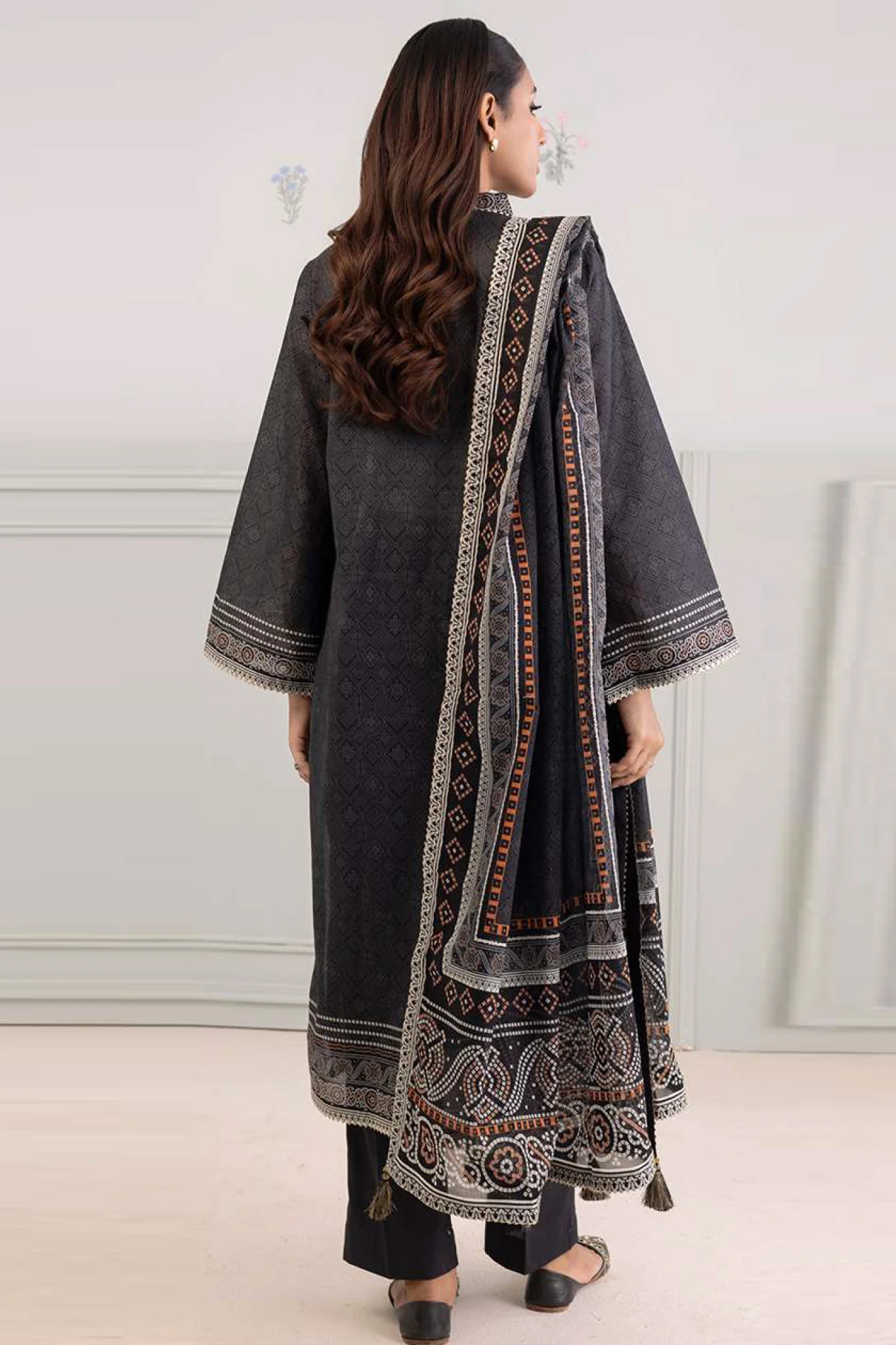 Zellbury Unstitched 3 Piece Lawn Vol-07 Suit-WUS-30434 - Image 3