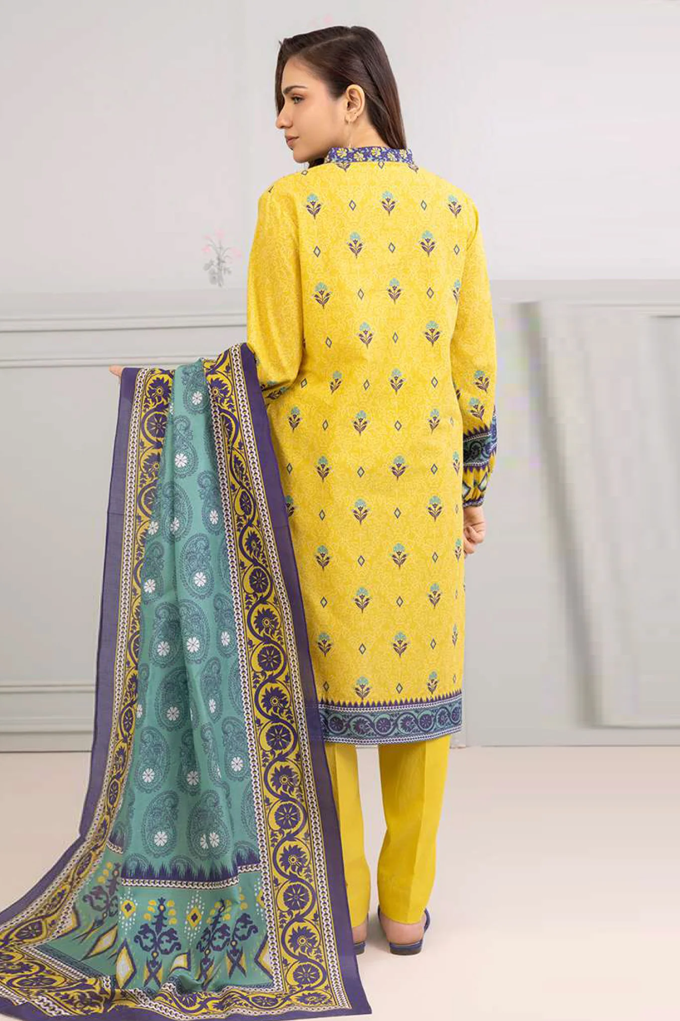 Zellbury Unstitched 3 Piece Lawn Vol-07 Suit-WUS-30437 - Image 3