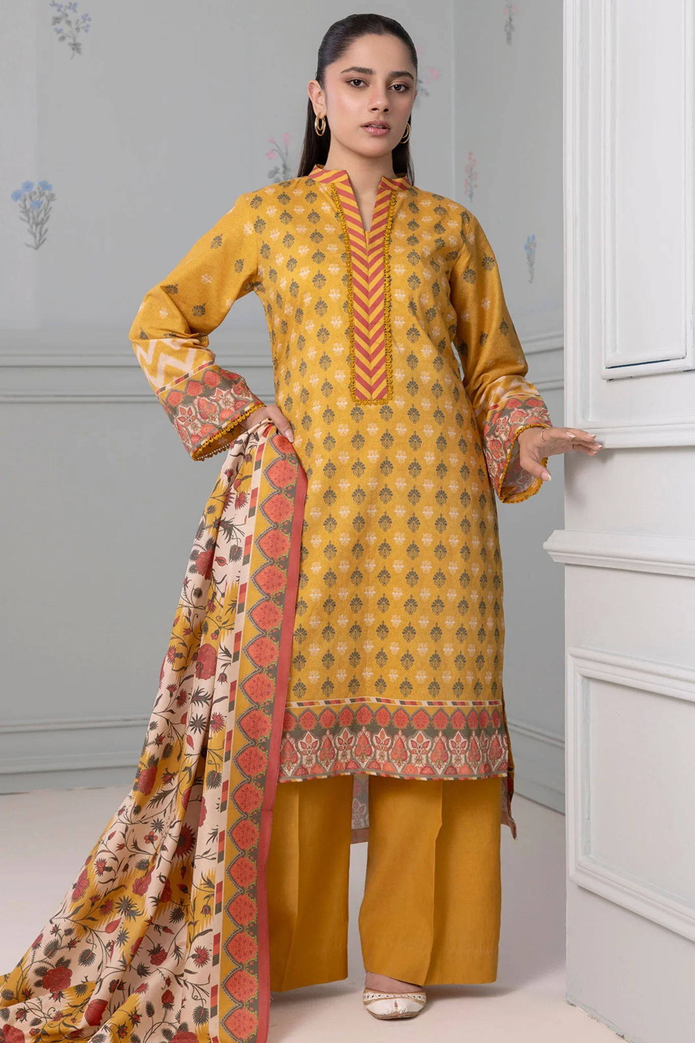 Zellbury Unstitched 3 Piece Lawn Vol-07 Suit-WUS-30521