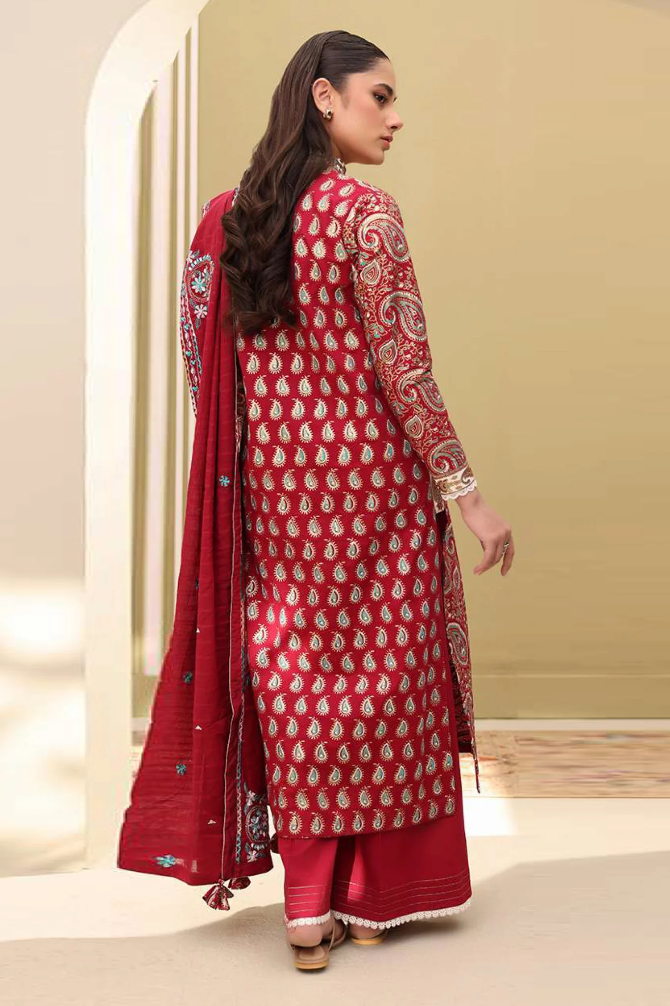 Zellbury Unstitched 3 Piece Lawn Vol-07 Suit-WUS-30817 - Image 3