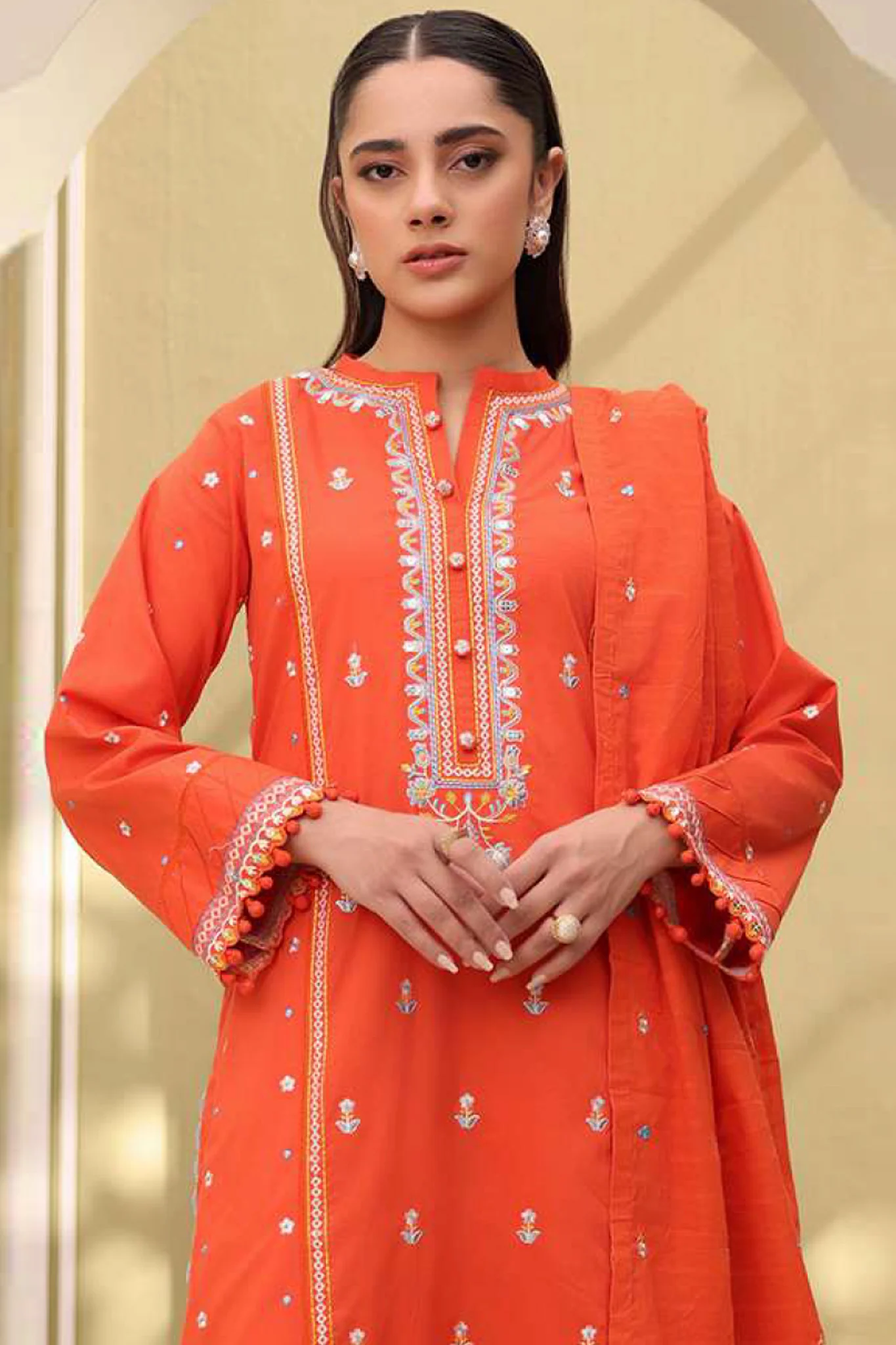 Zellbury Unstitched 3 Piece Lawn Vol-07 Suit-WUS-30818 - Image 2