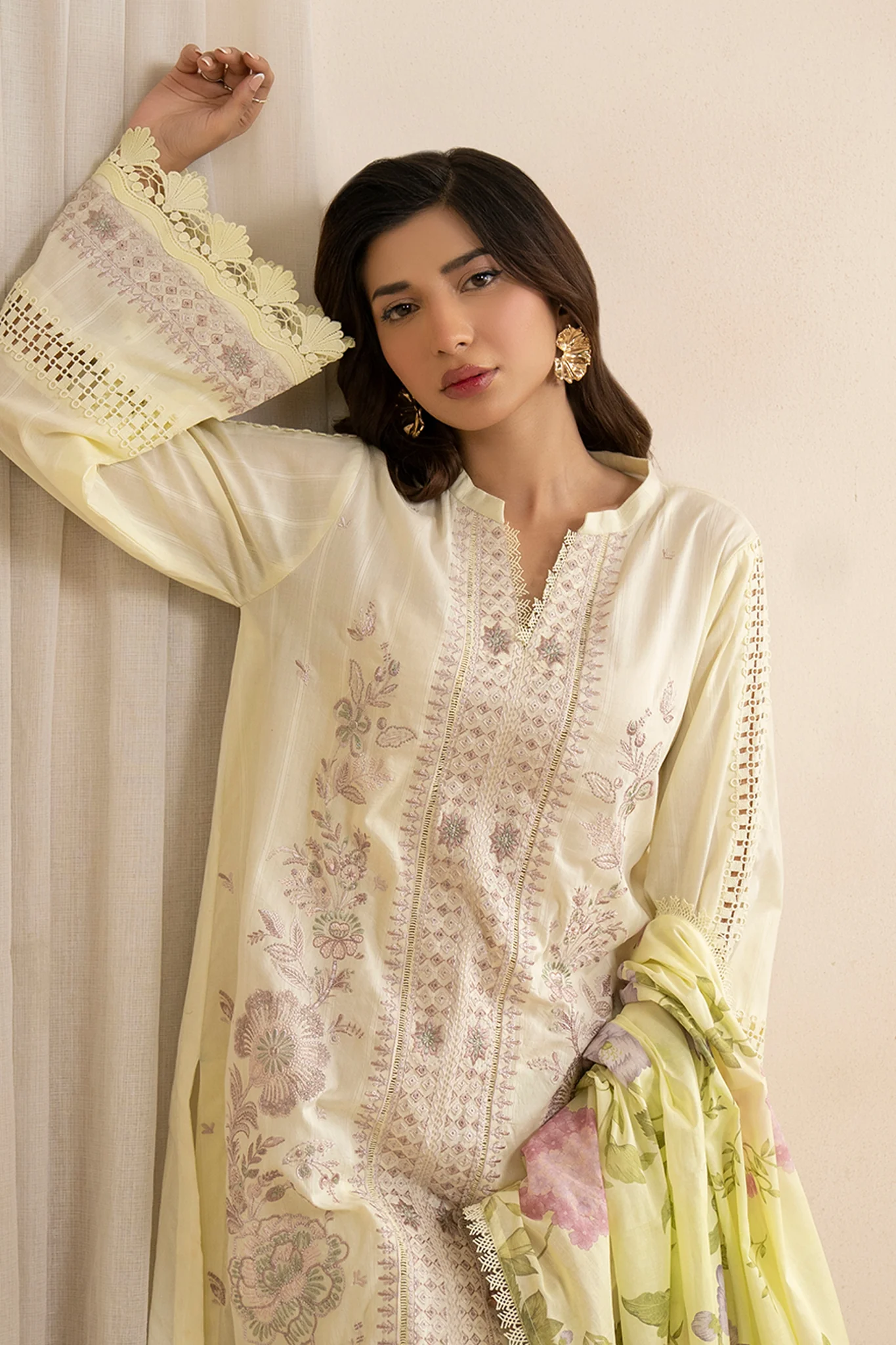 Zellbury Unstitched 3 Piece Lawn Suit-WUS25E30607 - Image 2
