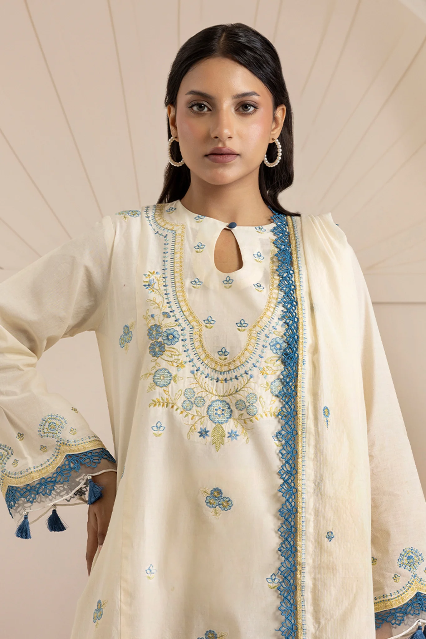 Zellbury Unstitched 3 Piece Lawn Suit-WUS26E30505 - Image 2