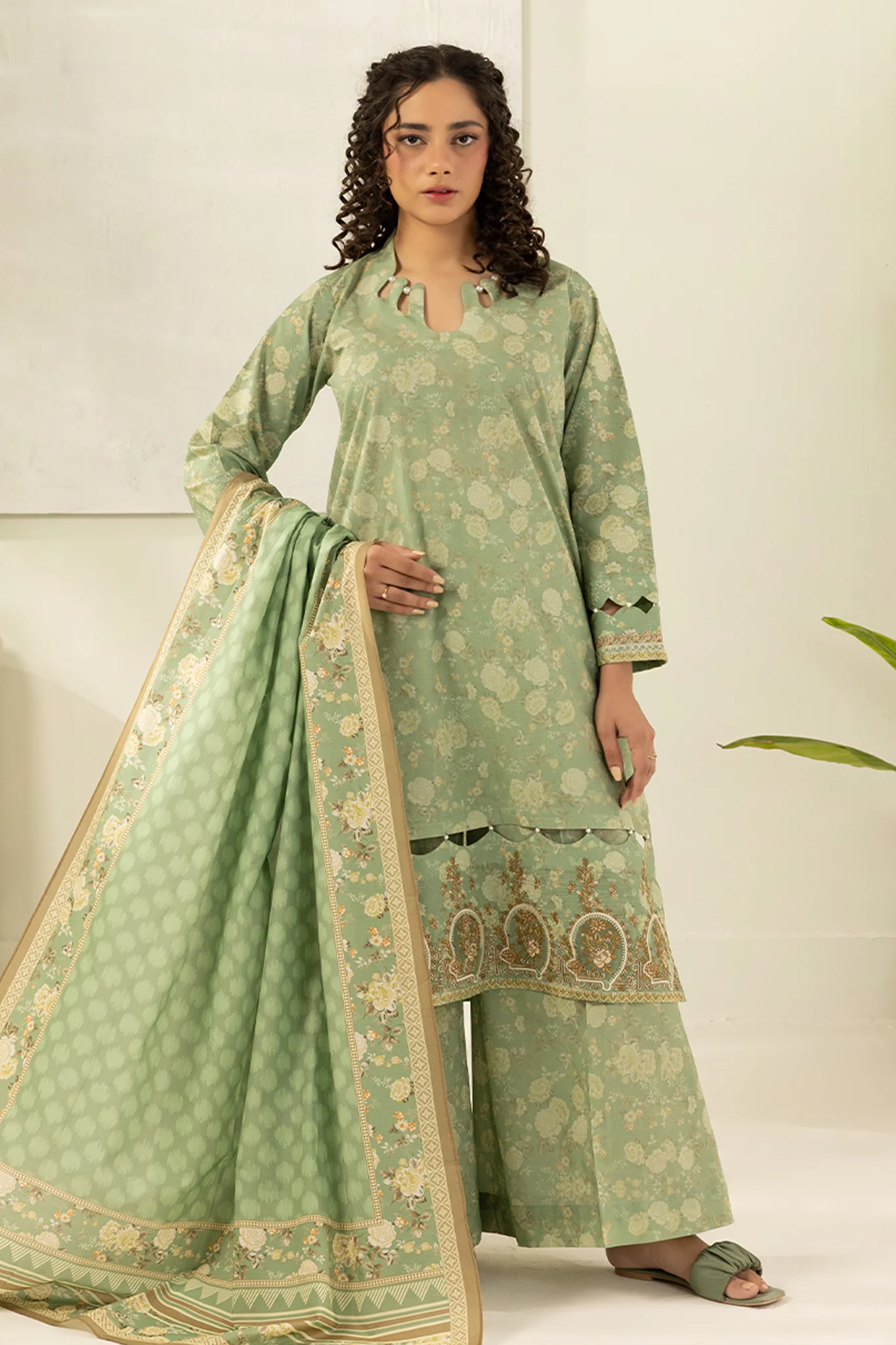 Zellbury Unstitched 3 Piece Lawn Suit-WUS26E30638 - Image 2