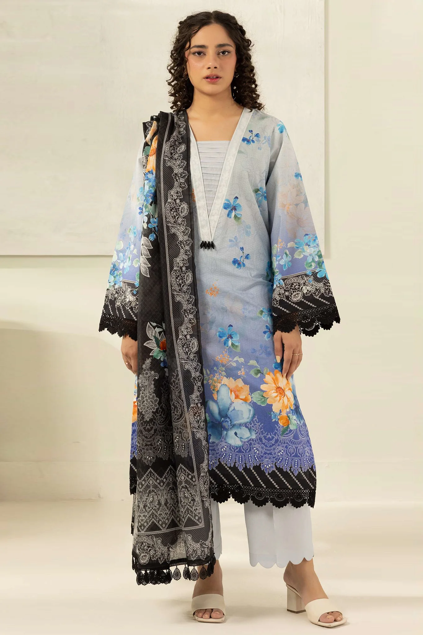 Zellbury Unstitched 3 Piece Digital Printed Lawn Suit-WUS26X30426