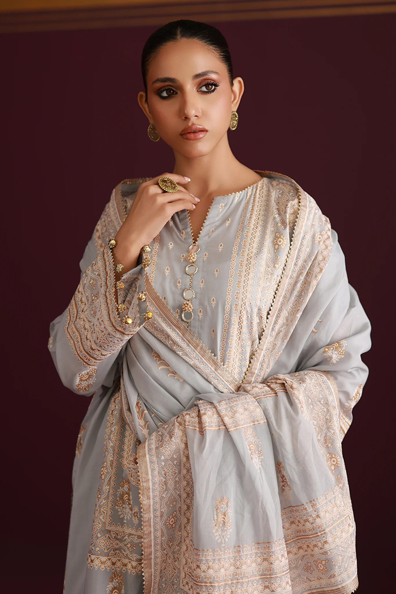 Zellbury Unstitched 3 Piece Lawn Suit-WUS26X30438 - Image 2