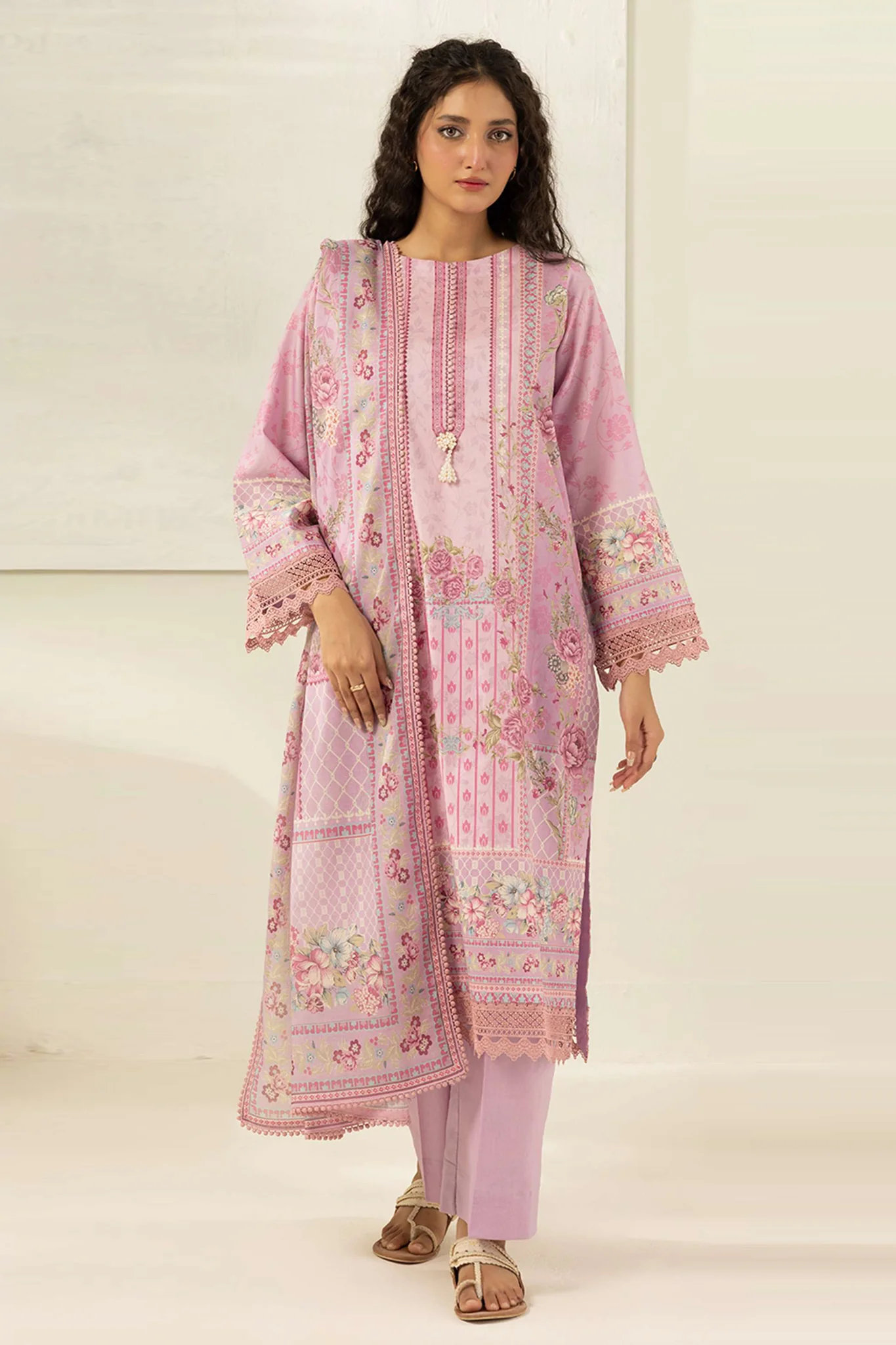 Zellbury Unstitched 3 Piece Digital Printed Lawn Suit-WUS26X30480
