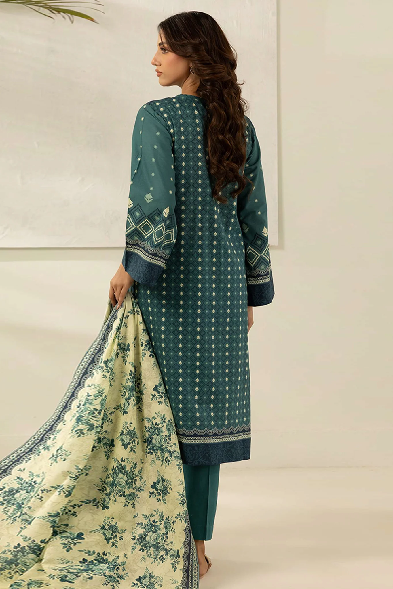 Zellbury Unstitched 3 Piece Digital Printed Lawn Suit-WUS26X30485 - Image 3