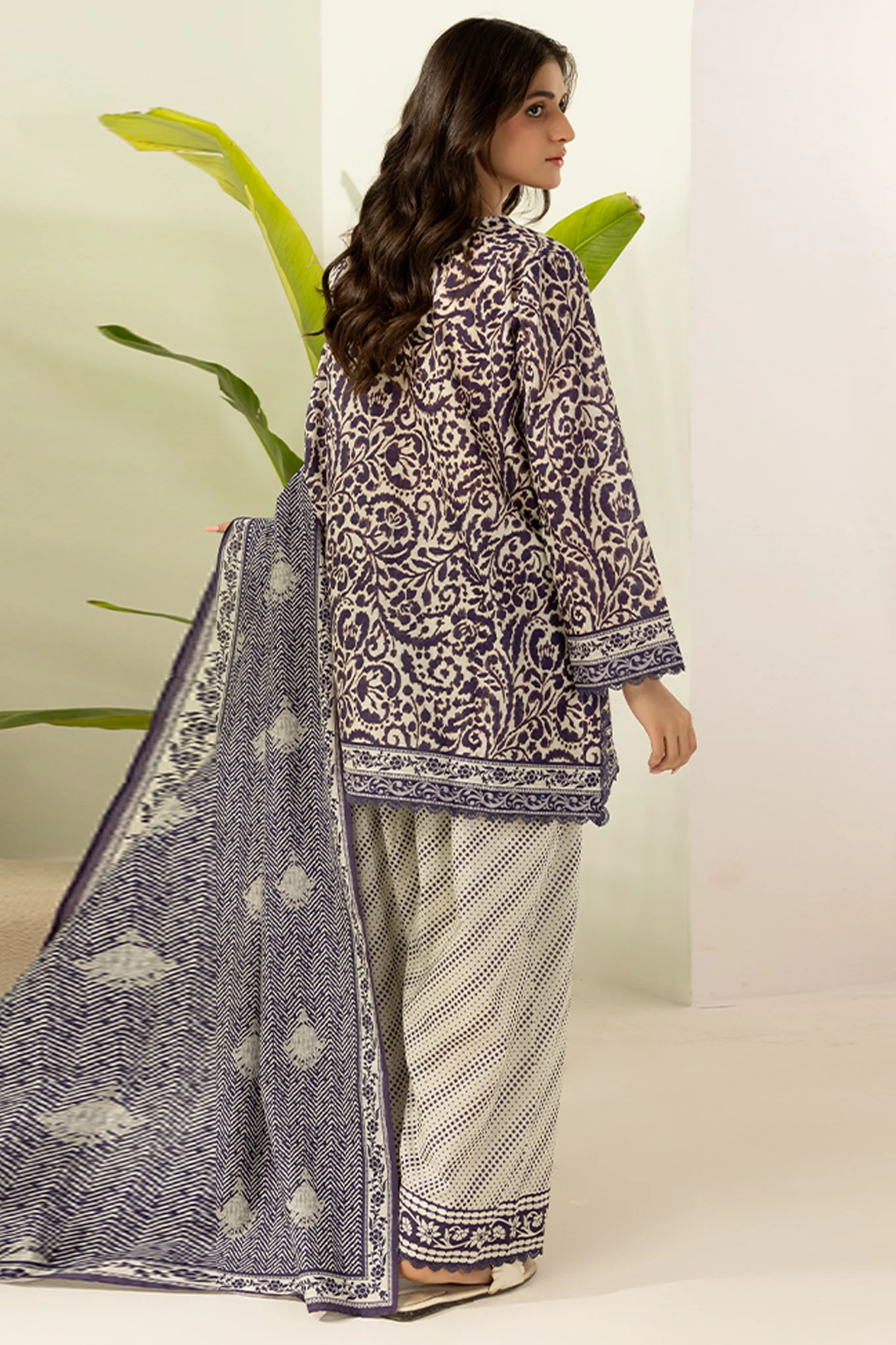 Zellbury Unstitched 3 Piece Lawn Suit-WUS26X30491 - Image 3