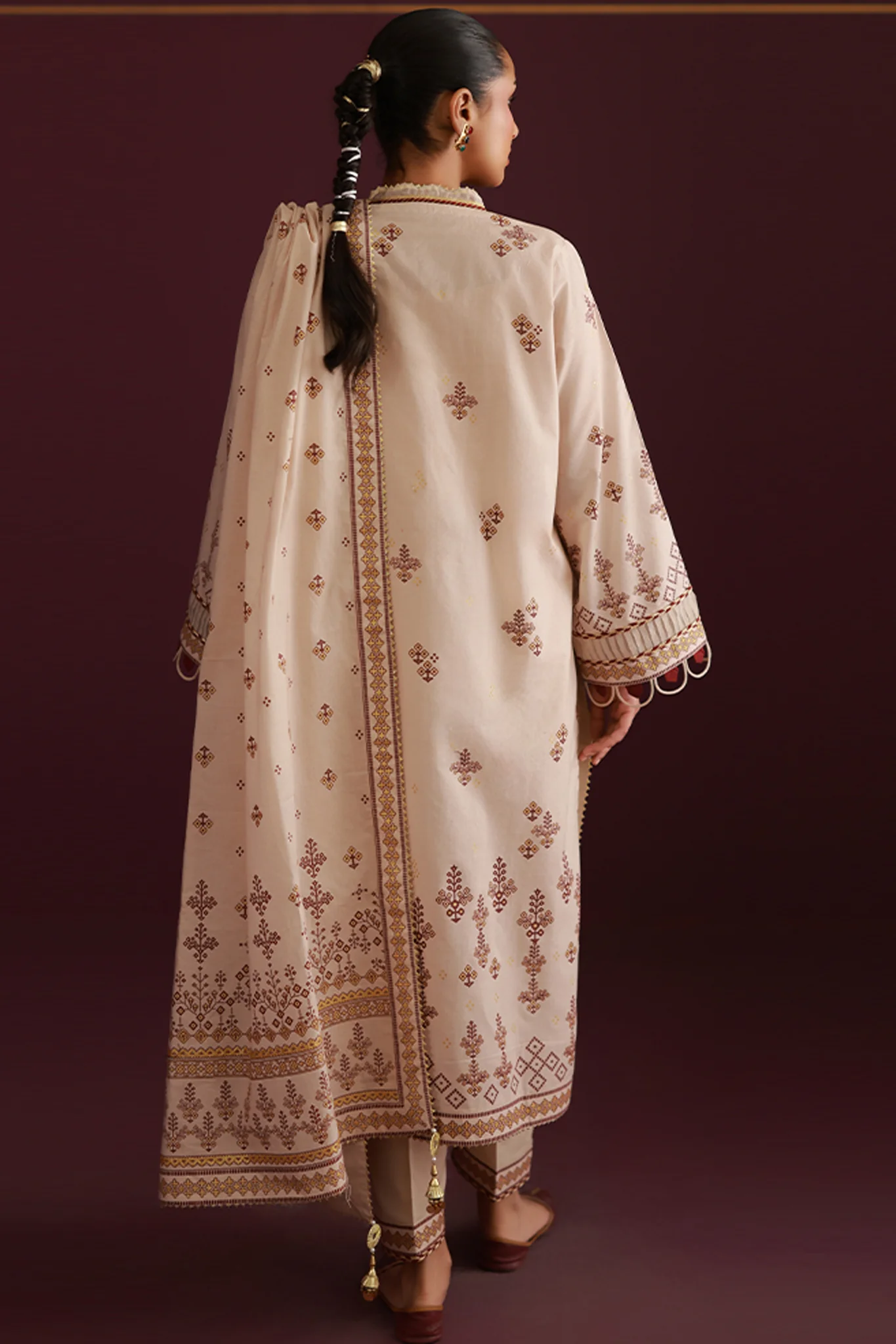 Zellbury Unstitched 3 Piece Lawn Suit-WUS26X30562 - Image 3