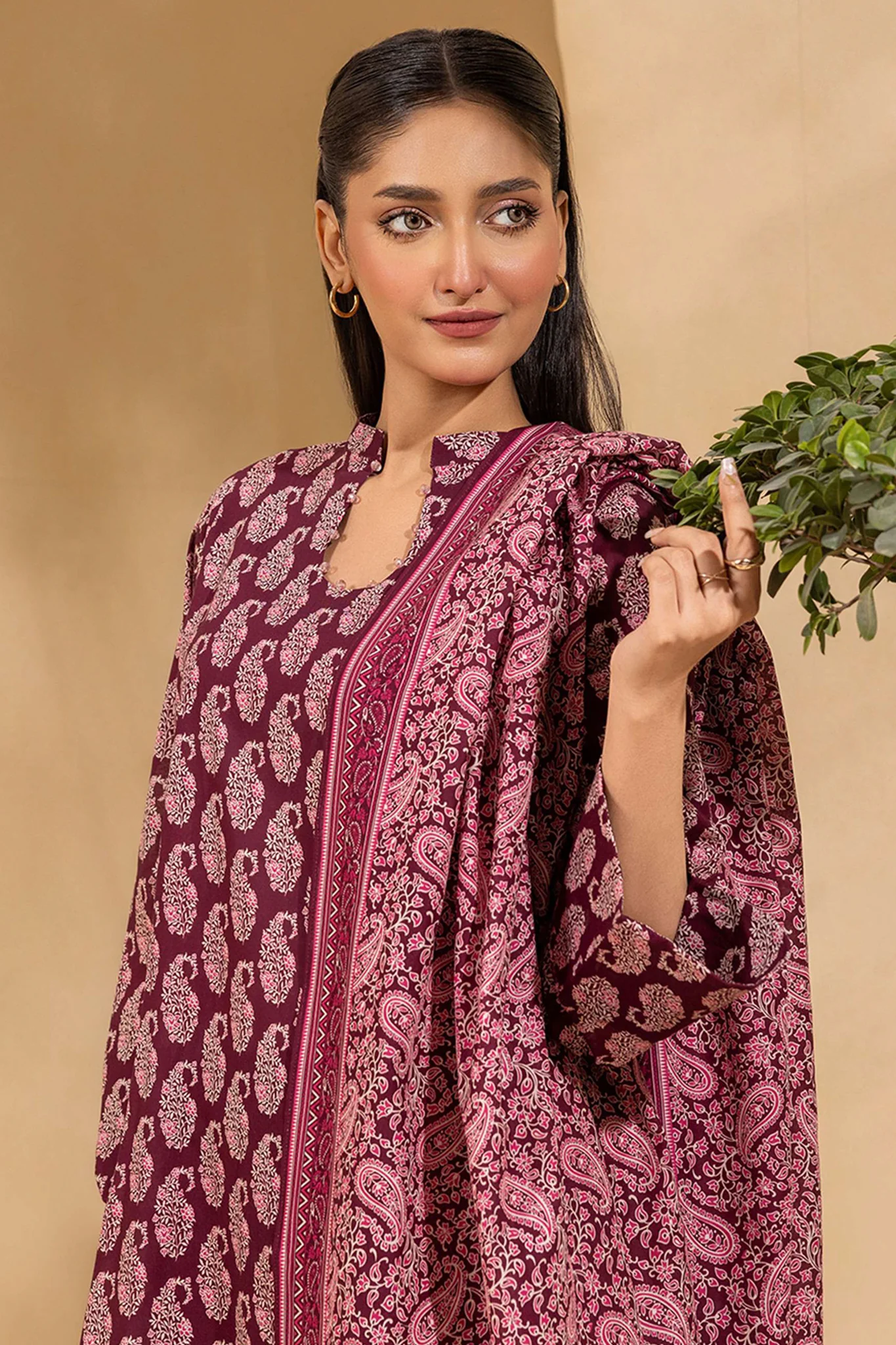 Zellbury Unstitched 3 Piece Digital Printed Lawn Suit-WUS26X30681 - Image 2