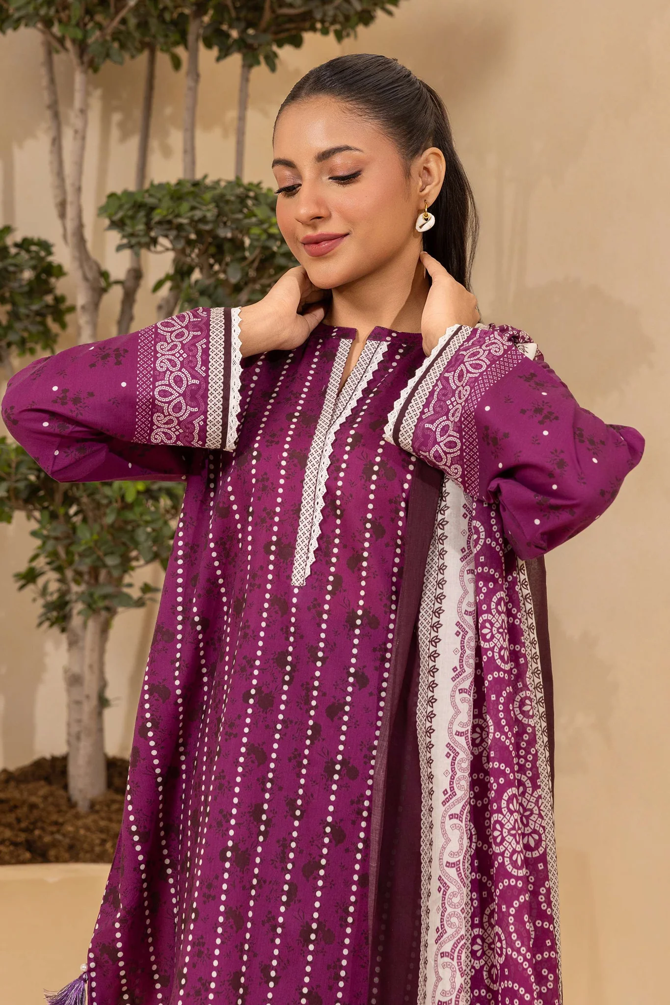 Zellbury Unstitched 3 Piece Digital Printed Lawn Suit-WUS26X30761 - Image 2