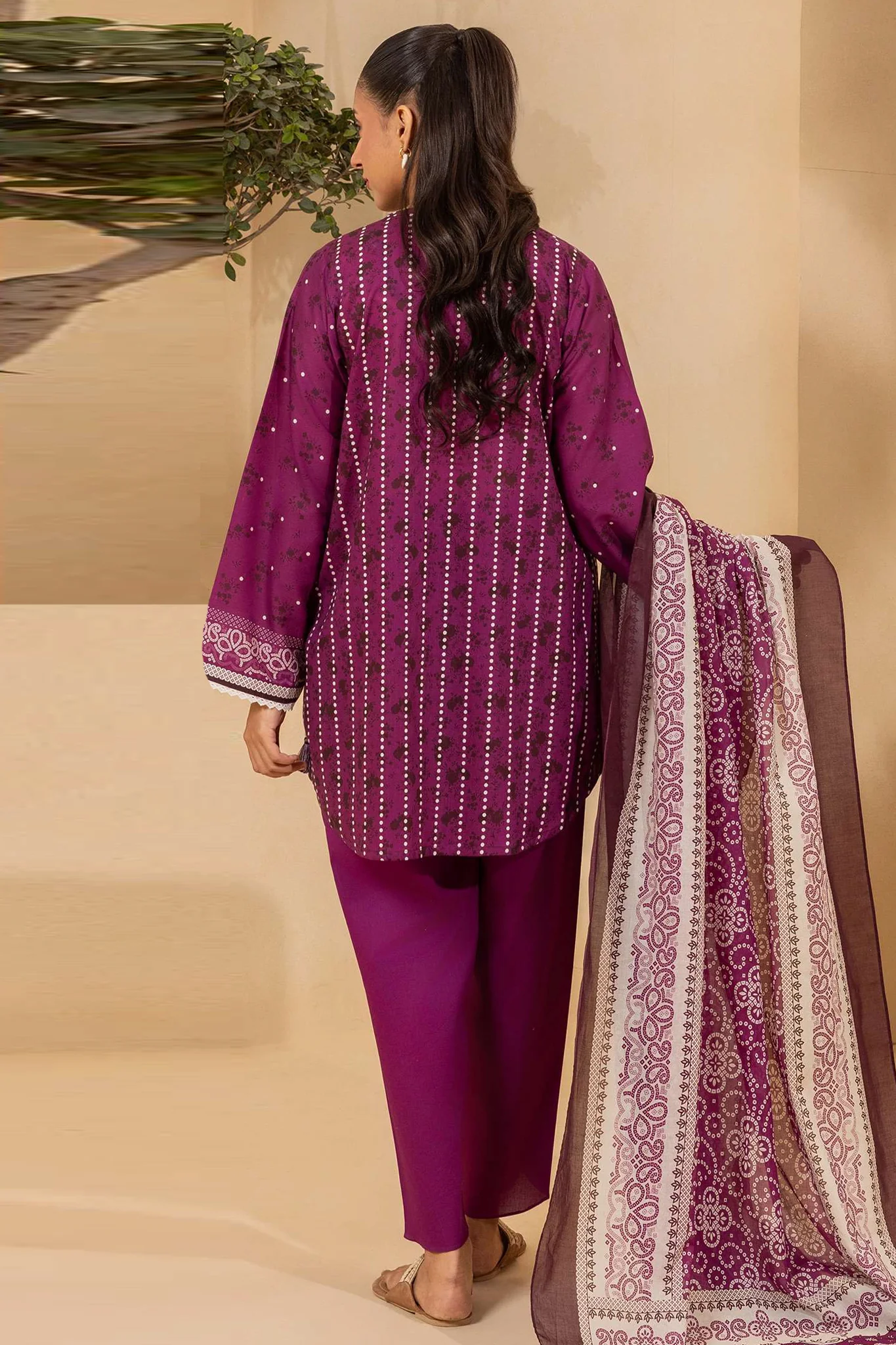Zellbury Unstitched 3 Piece Digital Printed Lawn Suit-WUS26X30761 - Image 3