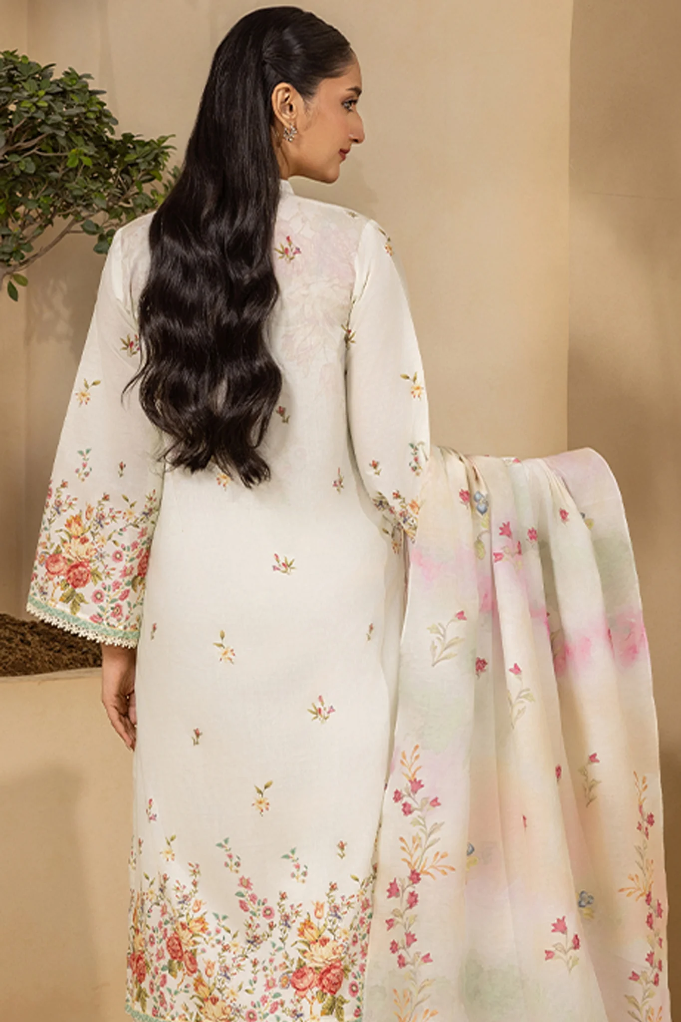 Zellbury Unstitched 3 Piece Lawn Suit-WUS26X30767 - Image 3
