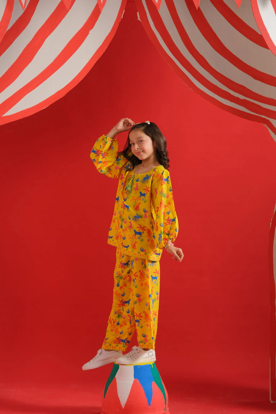 Sprinkles Stitched 2 Piece Summer Co Ord Sets Kids Suit-Yellow Dreams - Co-ord Set - Image 3