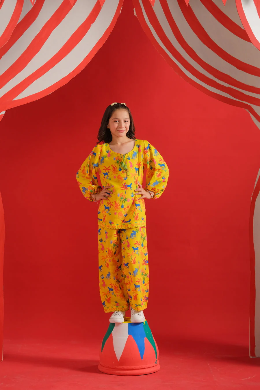 Sprinkles Stitched 2 Piece Summer Co Ord Sets Kids Suit-Yellow Dreams - Co-ord Set - Image 7