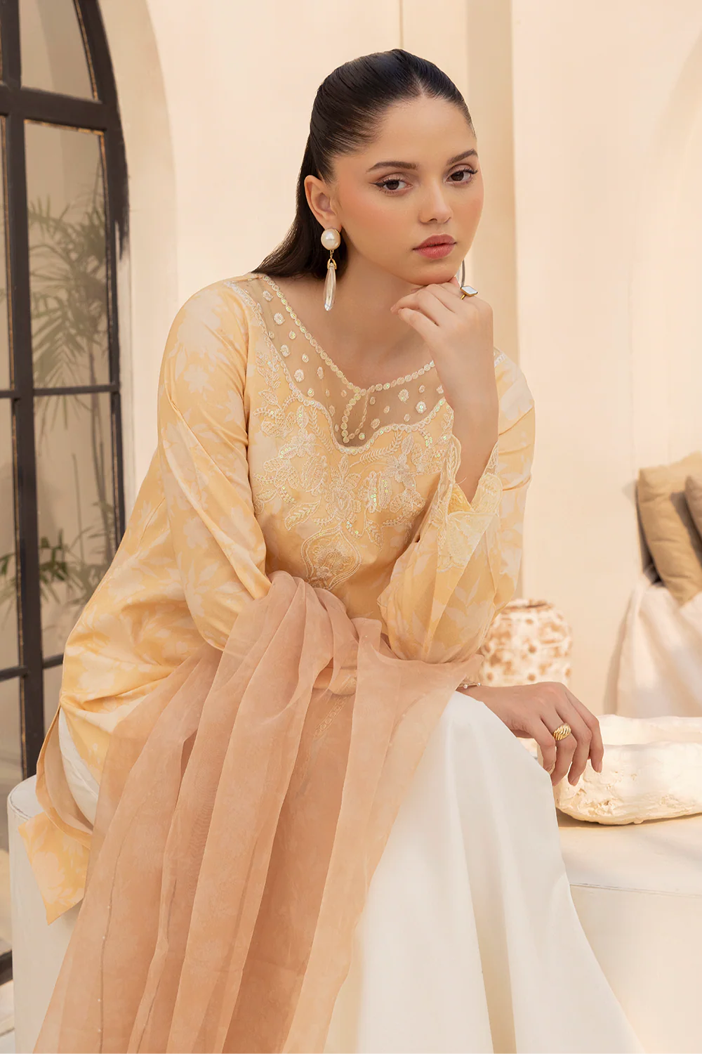 Daastan Edit 01 By Esra Stitched 3 Piece Emb Lawn Collection-DT-25-02 - Image 4
