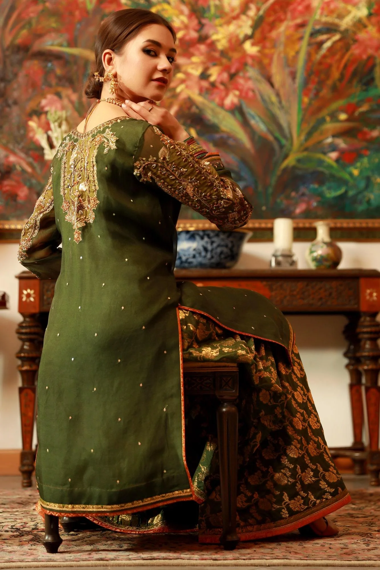 Neher By Zaaviay Stitched Haryali Bano (Ready To Wear - Three Piece) - Image 5