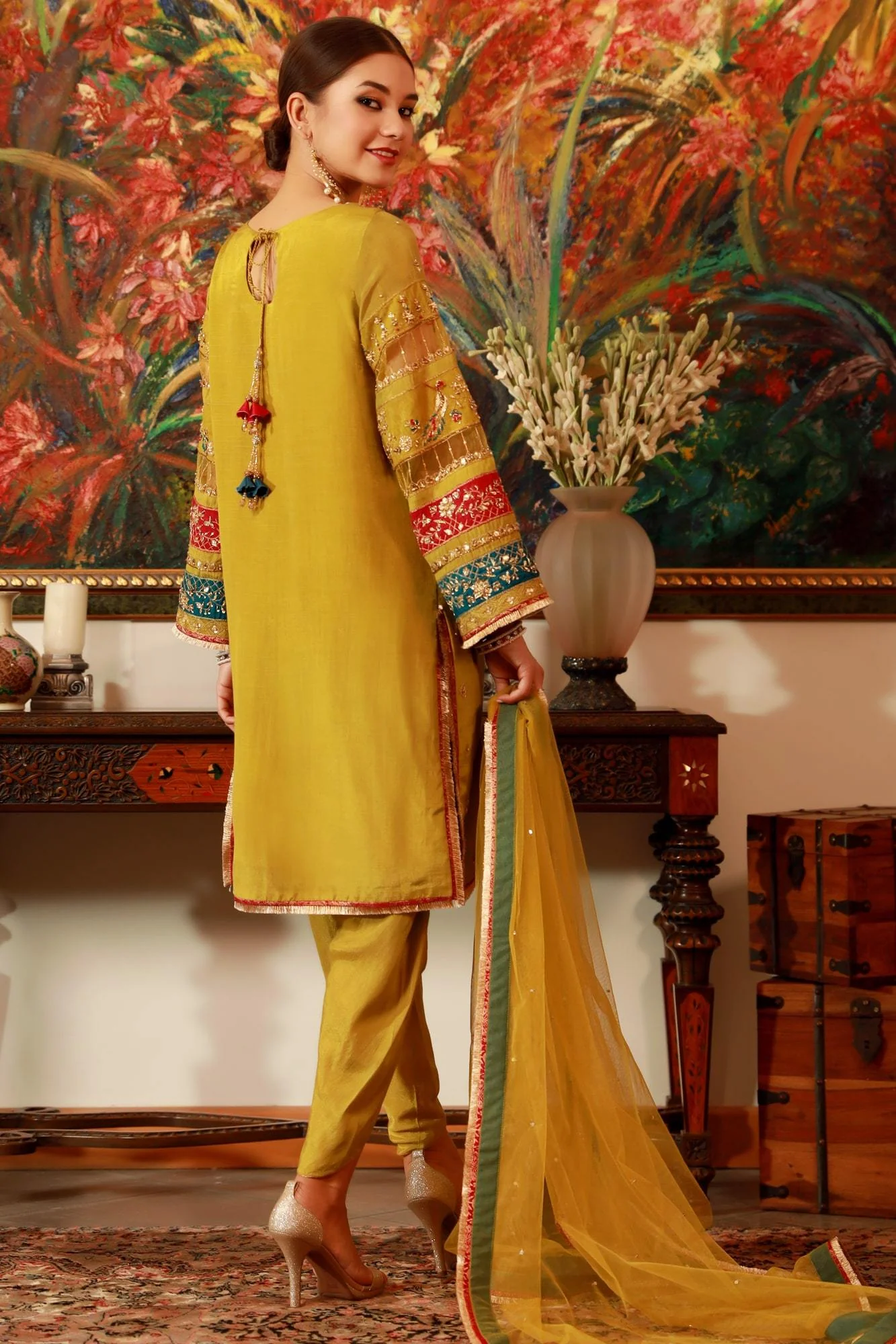 Neher By Zaaviay Stitched Mehendi Ki Raat (Ready To Wear - Three Piece) - Image 3