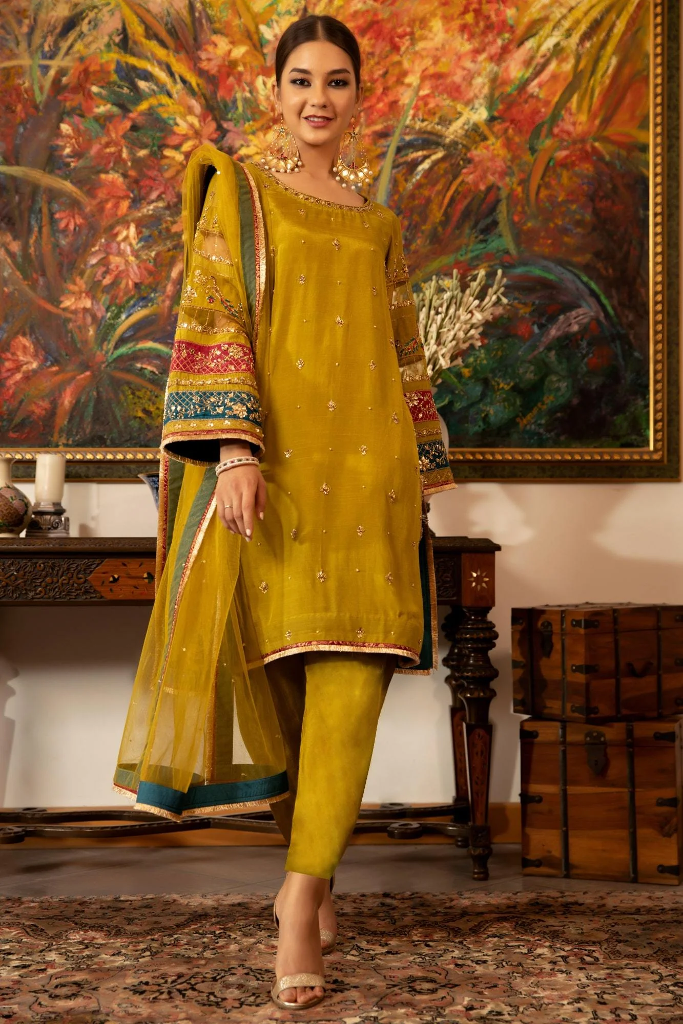 Neher By Zaaviay Stitched Mehendi Ki Raat (Ready To Wear - Three Piece) - Image 5