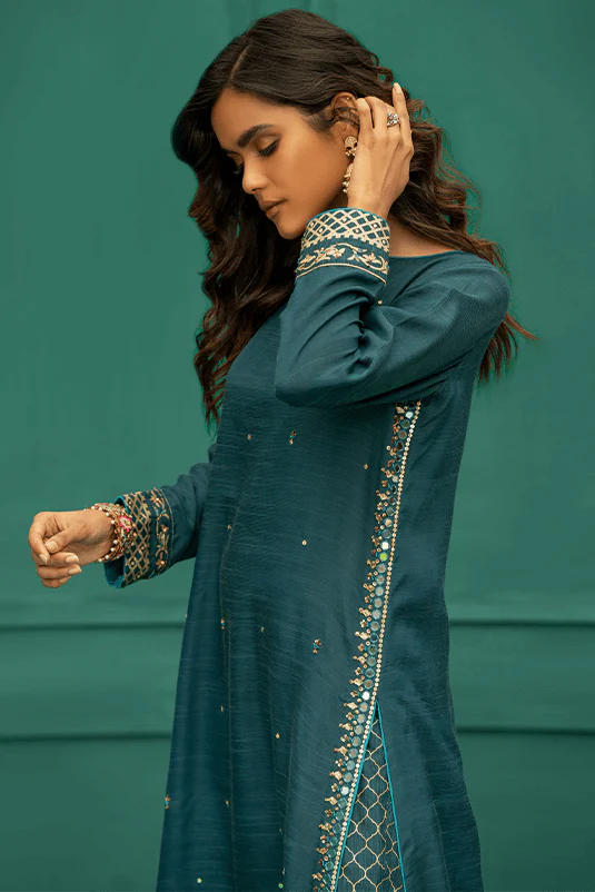 Zaaviay Stitched Eid Collection 2022 Meraki (Three Piece) - Image 3
